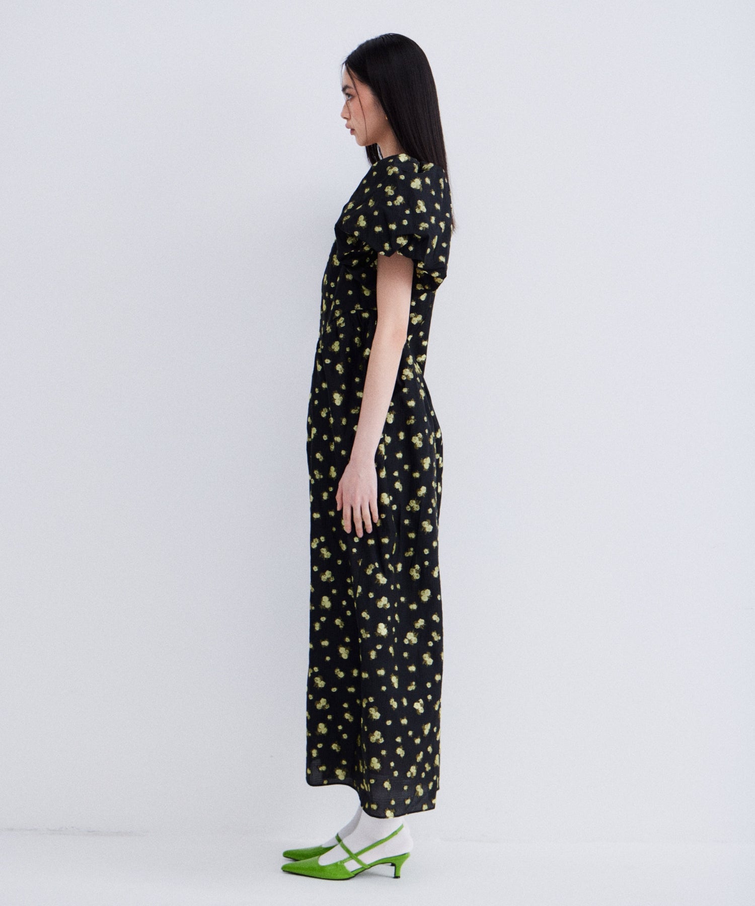 FLOWER JACQUARD FORME DRESS
