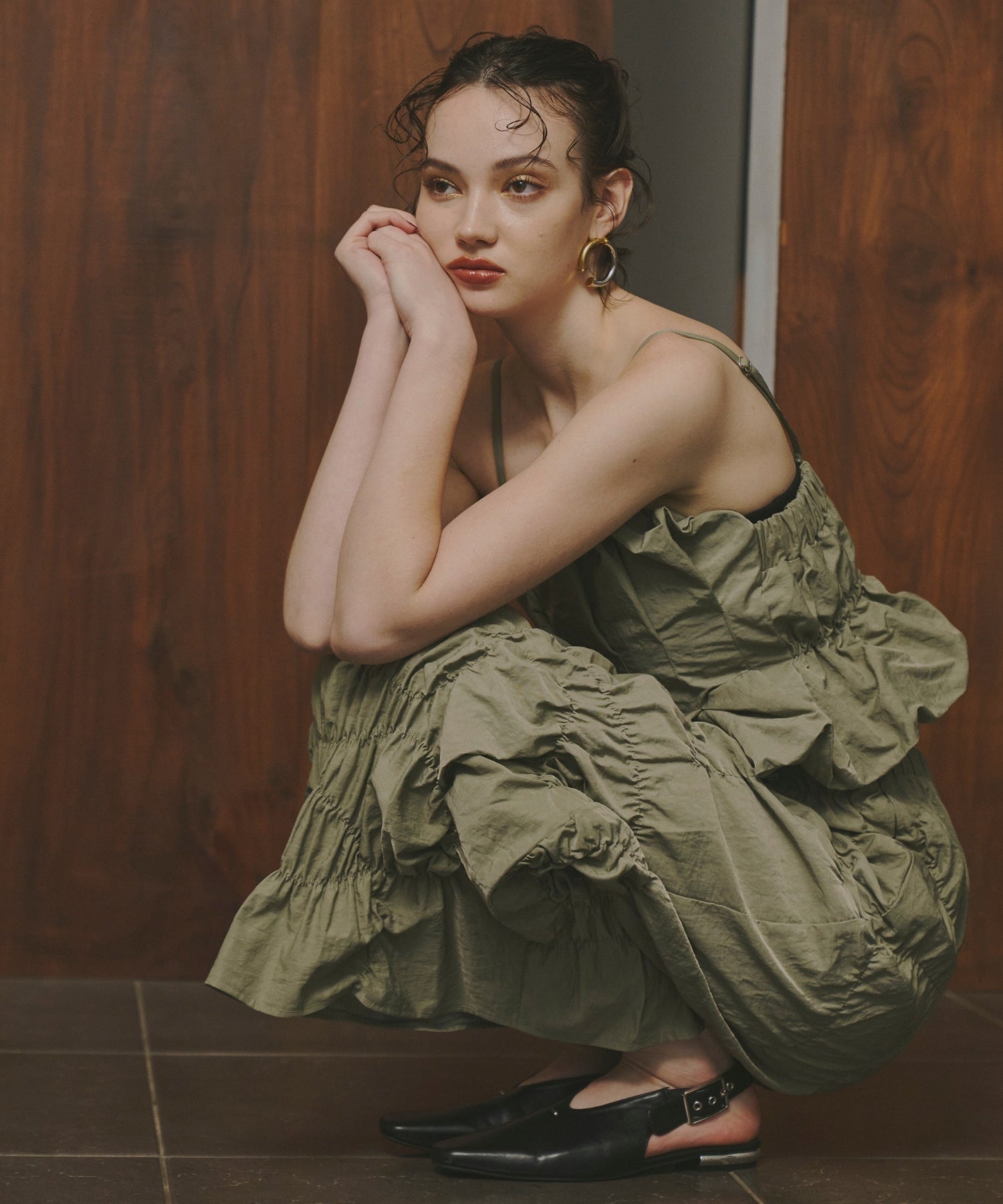 RANDOM SHIRRING SETUP DRESS