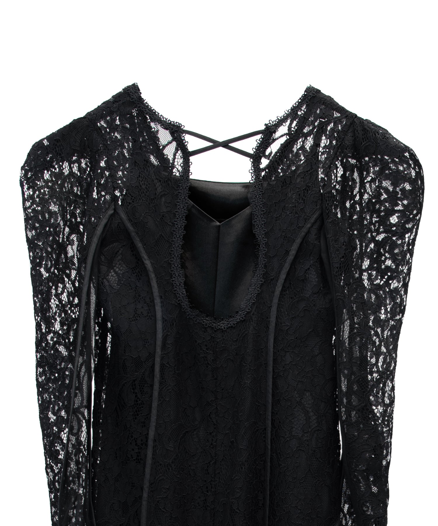 CORDED LACE LAYERED DRESS