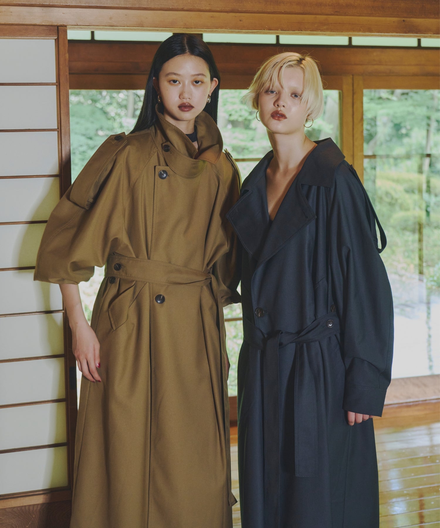 OVER LONG TRENCH COAT