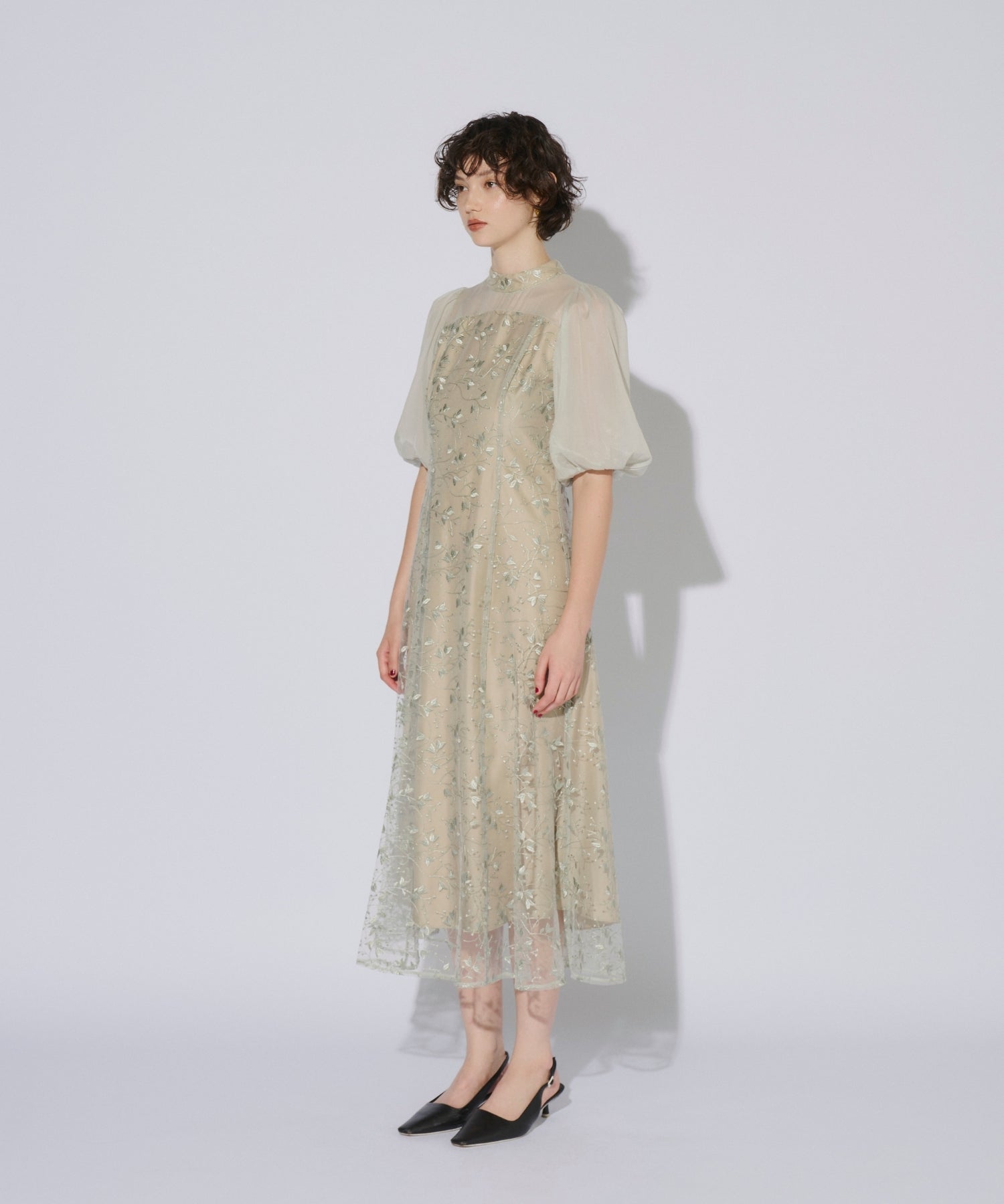 ORGANDY SLEEVE DRESS