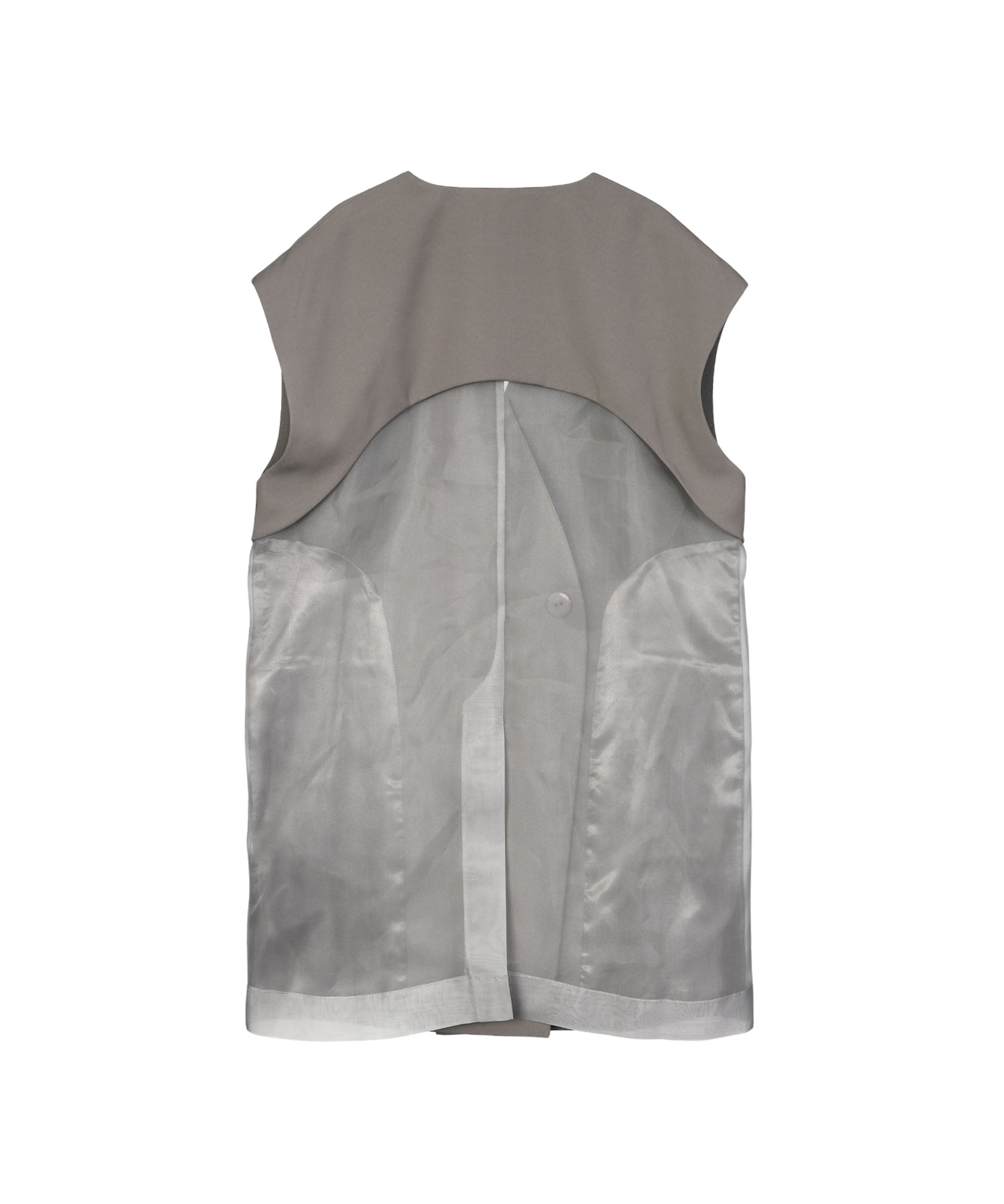 BACK SHEER GILET SETUP DRESS