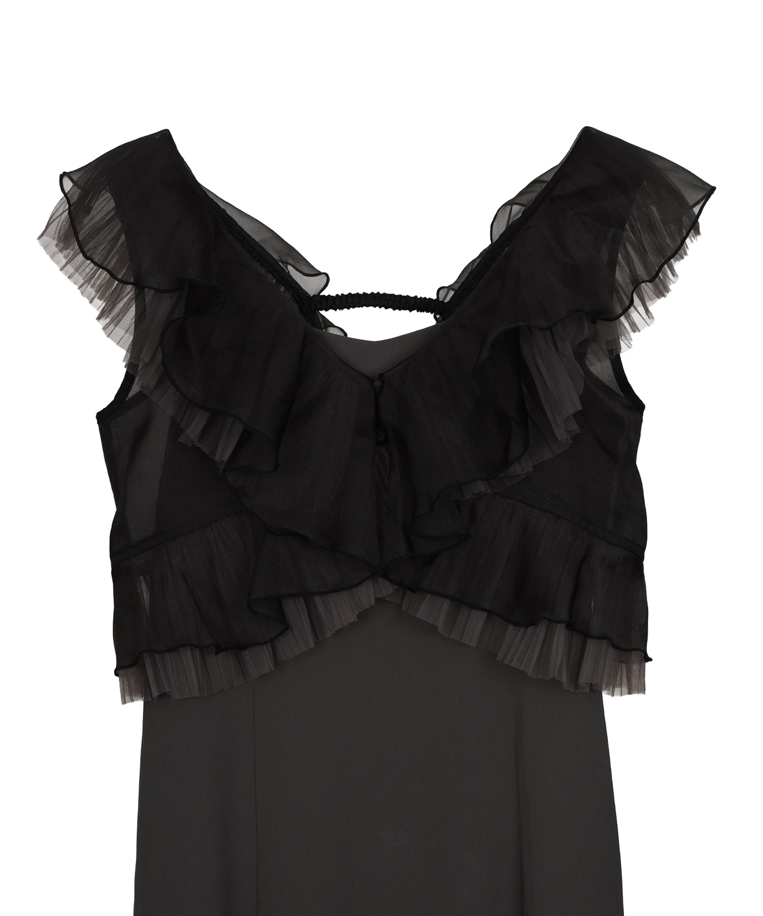 PLEATS TULLE DRESS