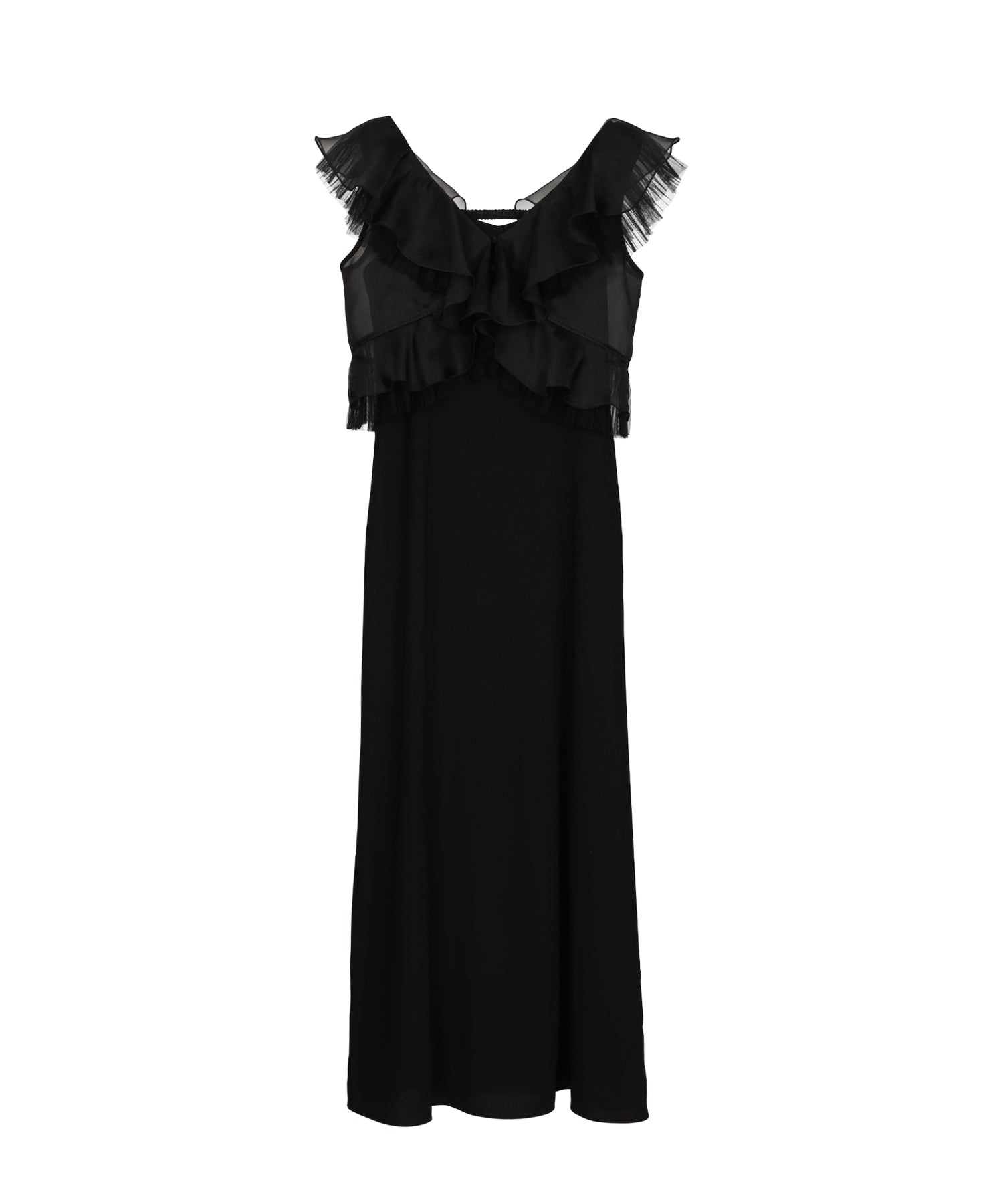 PLEATS TULLE DRESS