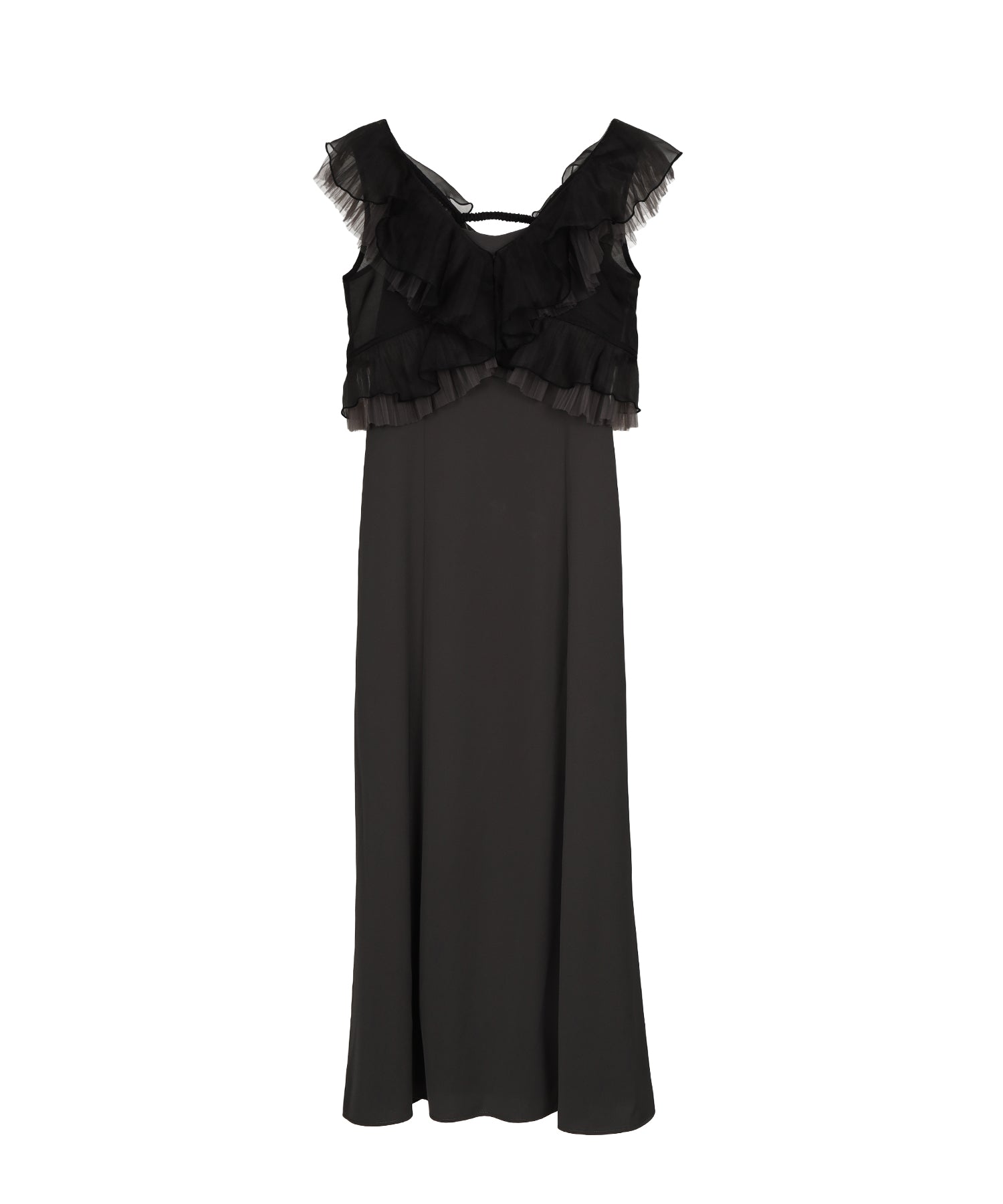 PLEATS TULLE DRESS