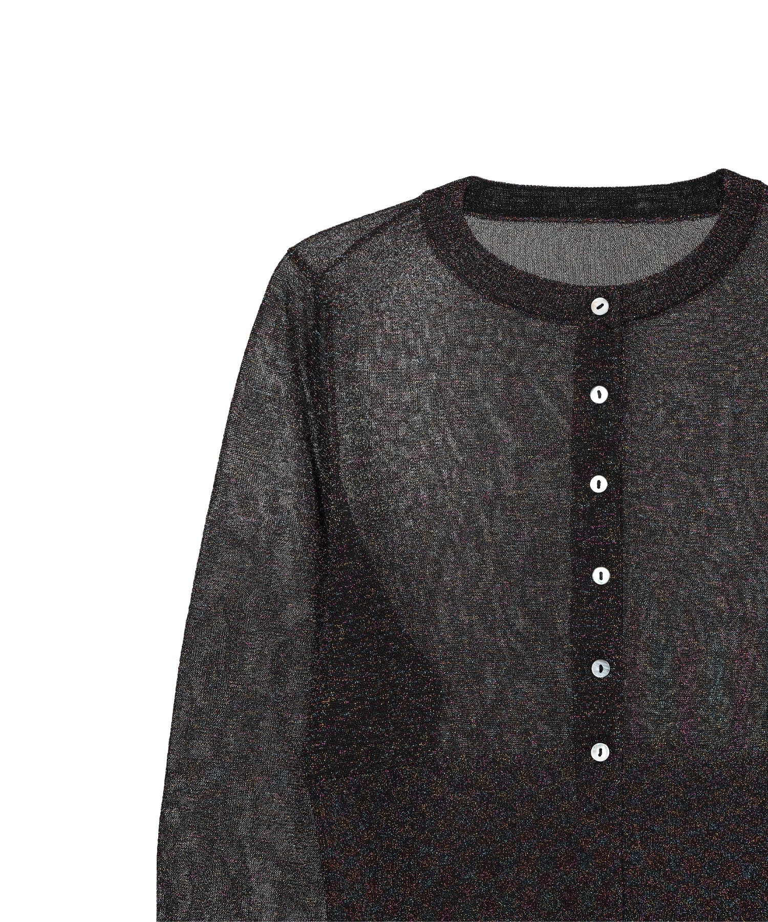 GLITTER CREW NECK CARDIGAN