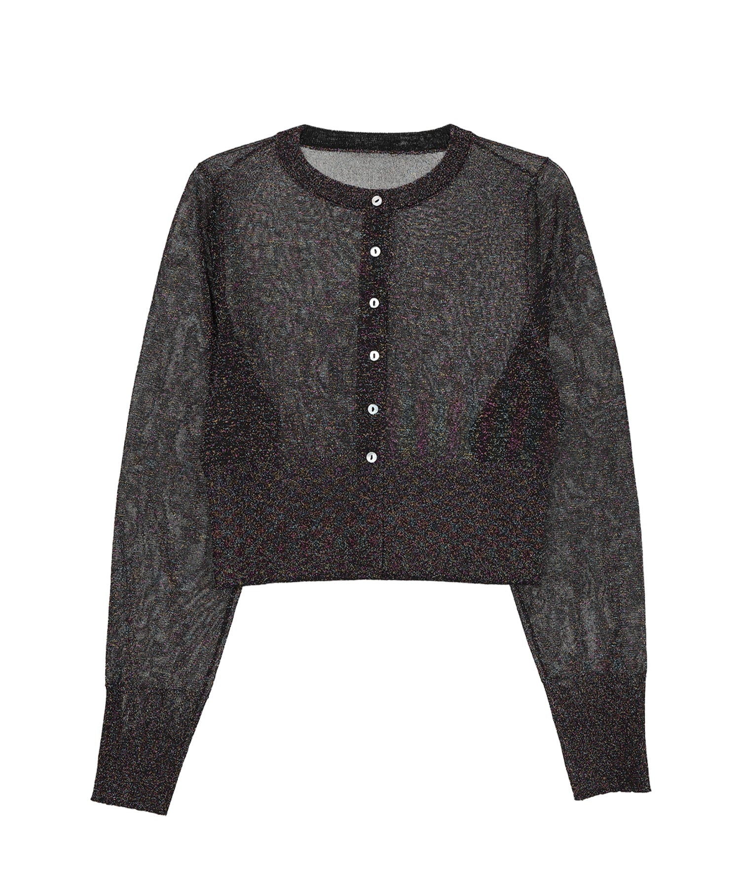 GLITTER CREW NECK CARDIGAN
