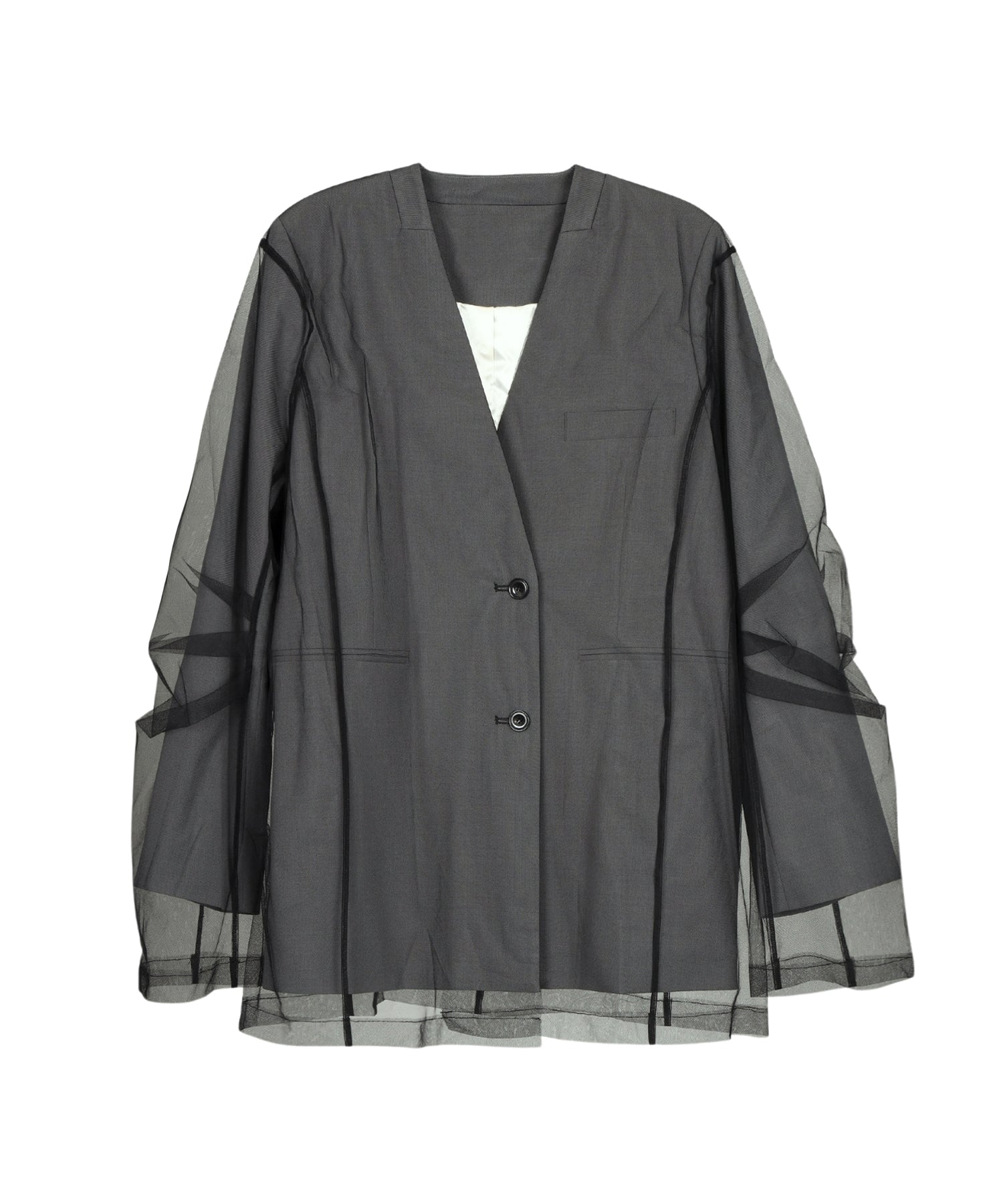 BOXY LAYERED TULLE JACKET