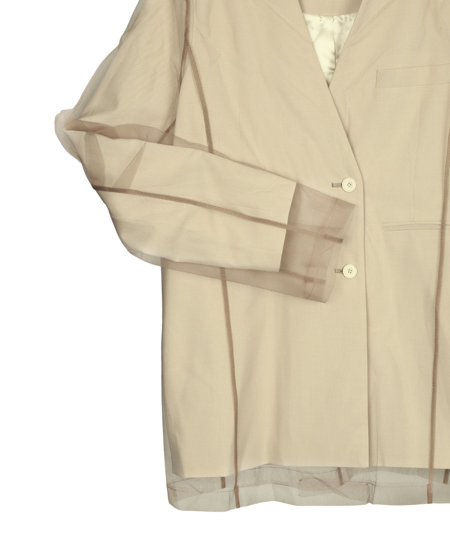 BOXY LAYERED TULLE JACKET