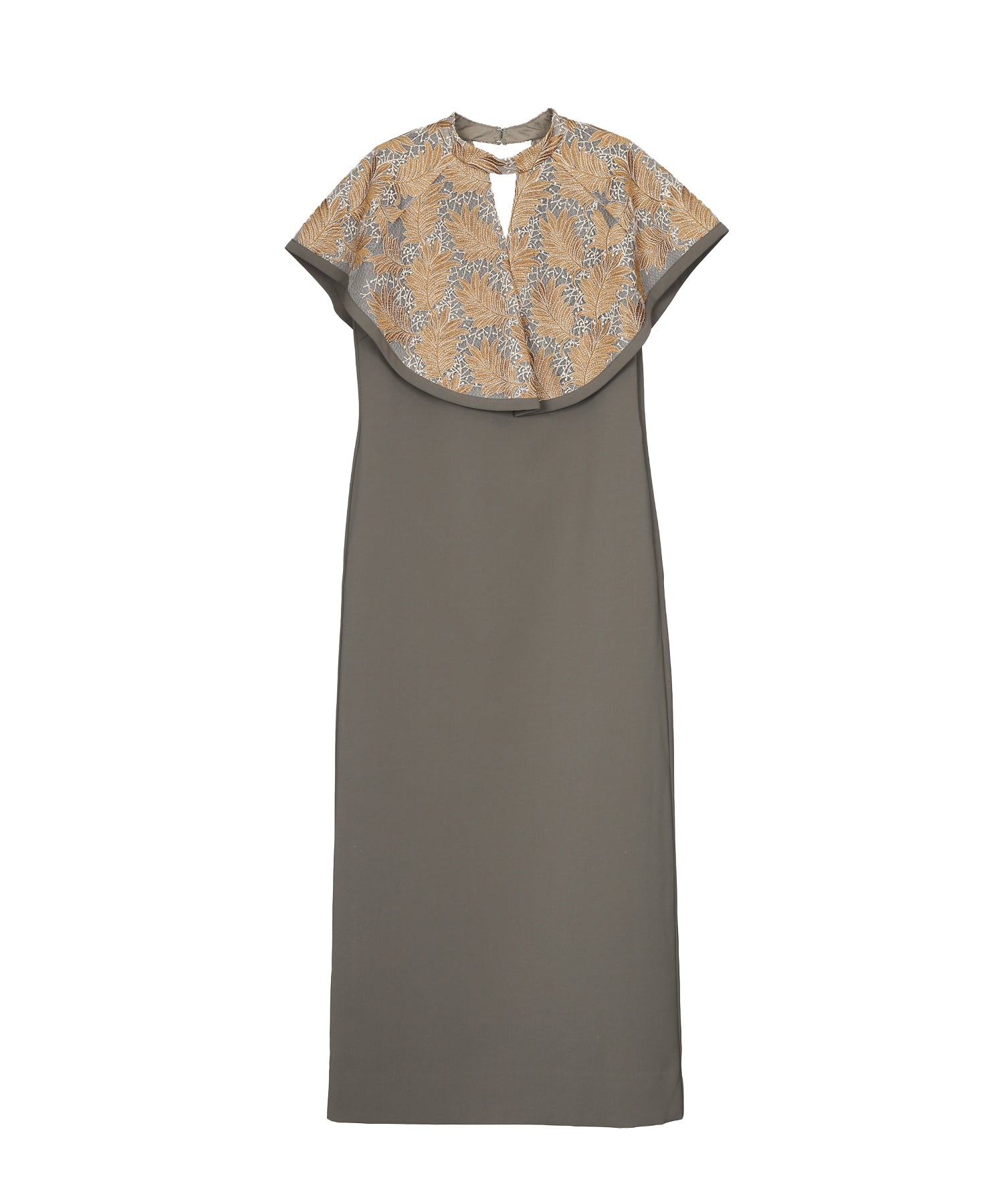 EMBROIDERY CAPE DRESS