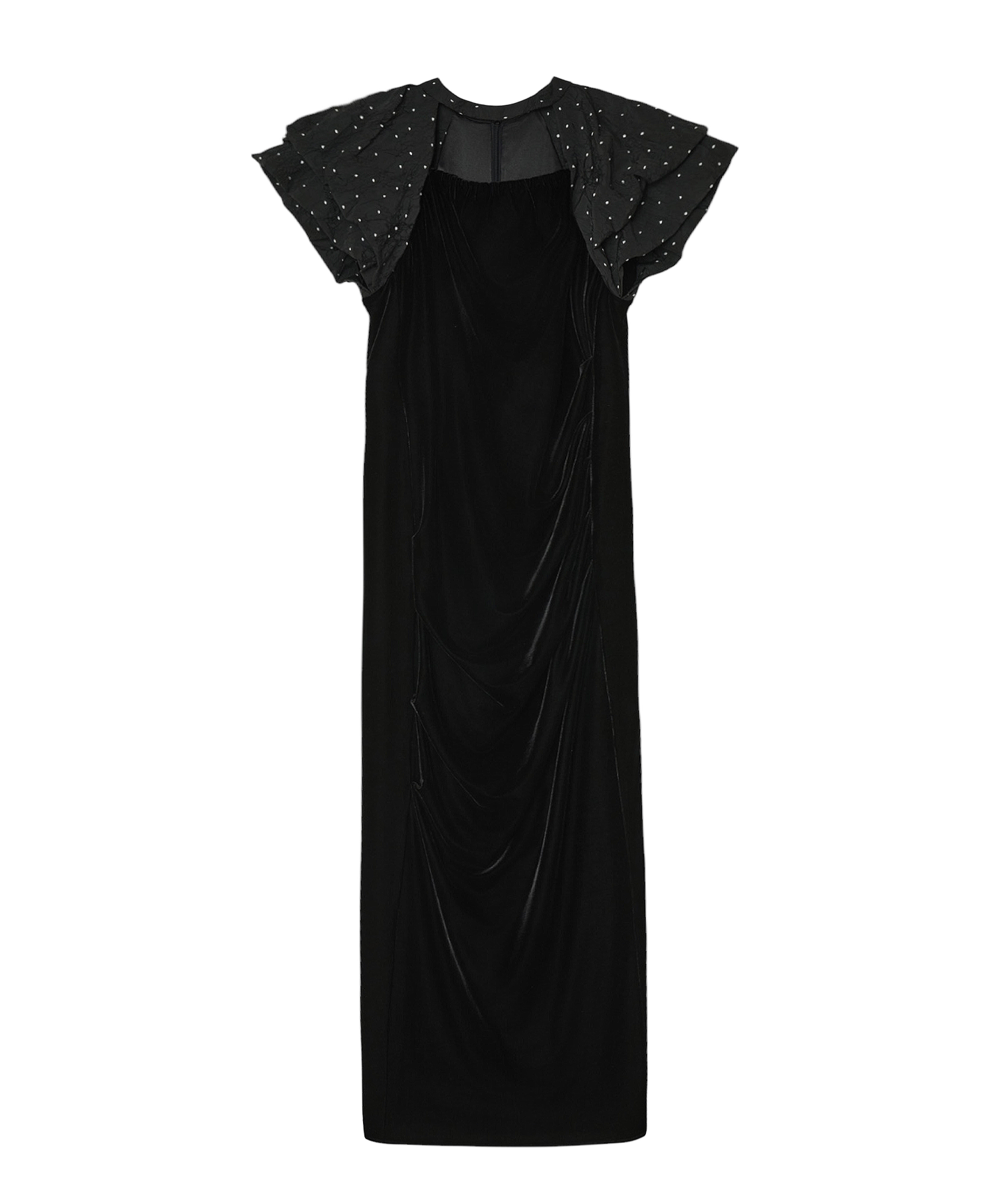 DRAPE VELOUR DRESS