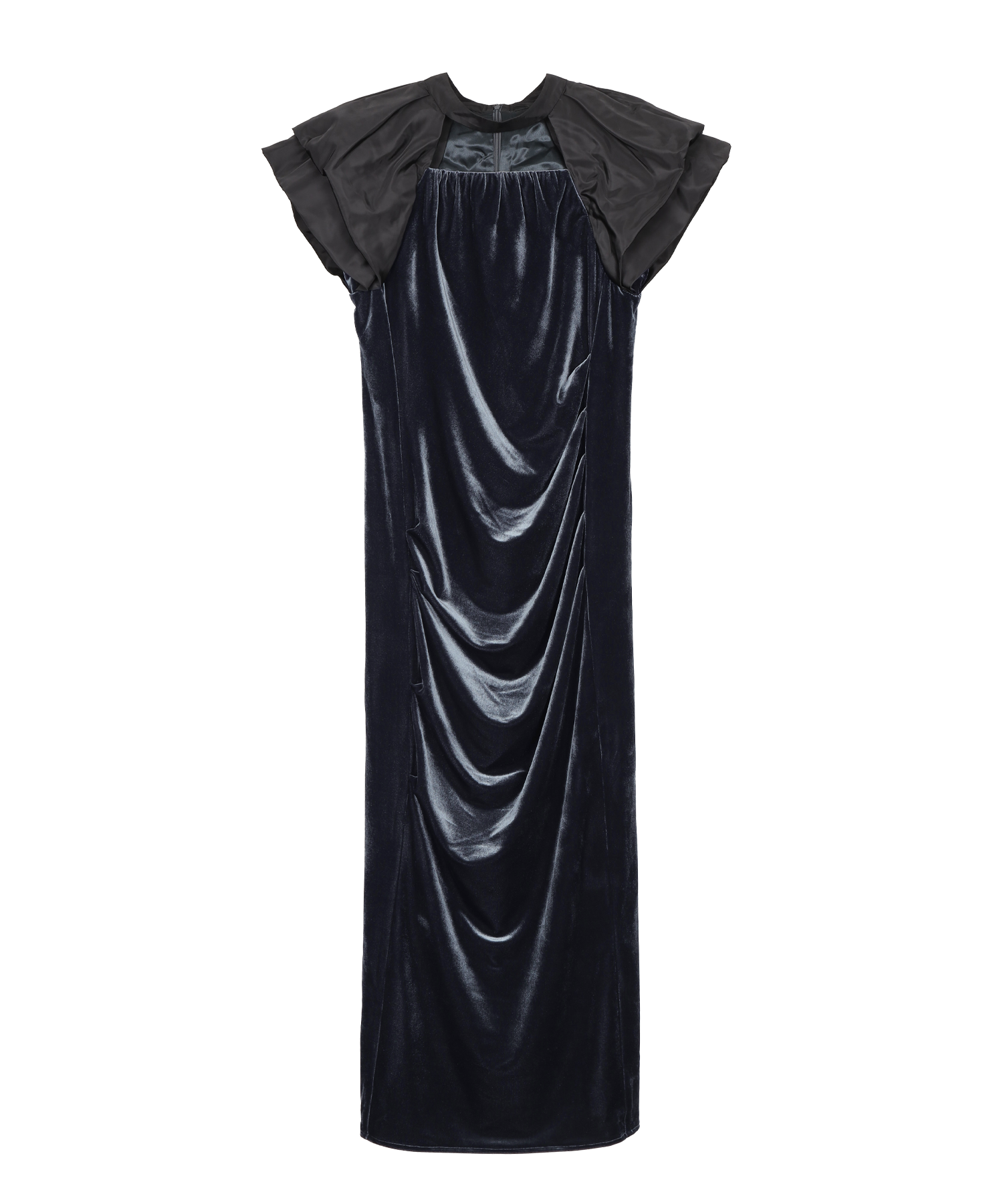 DRAPE VELOUR DRESS
