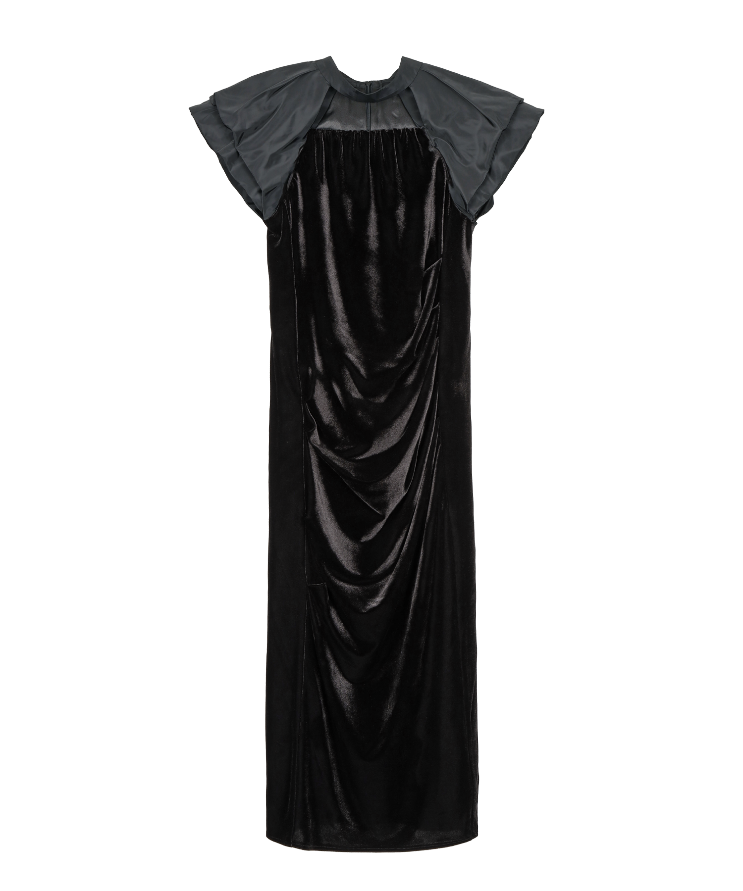 DRAPE VELOUR DRESS