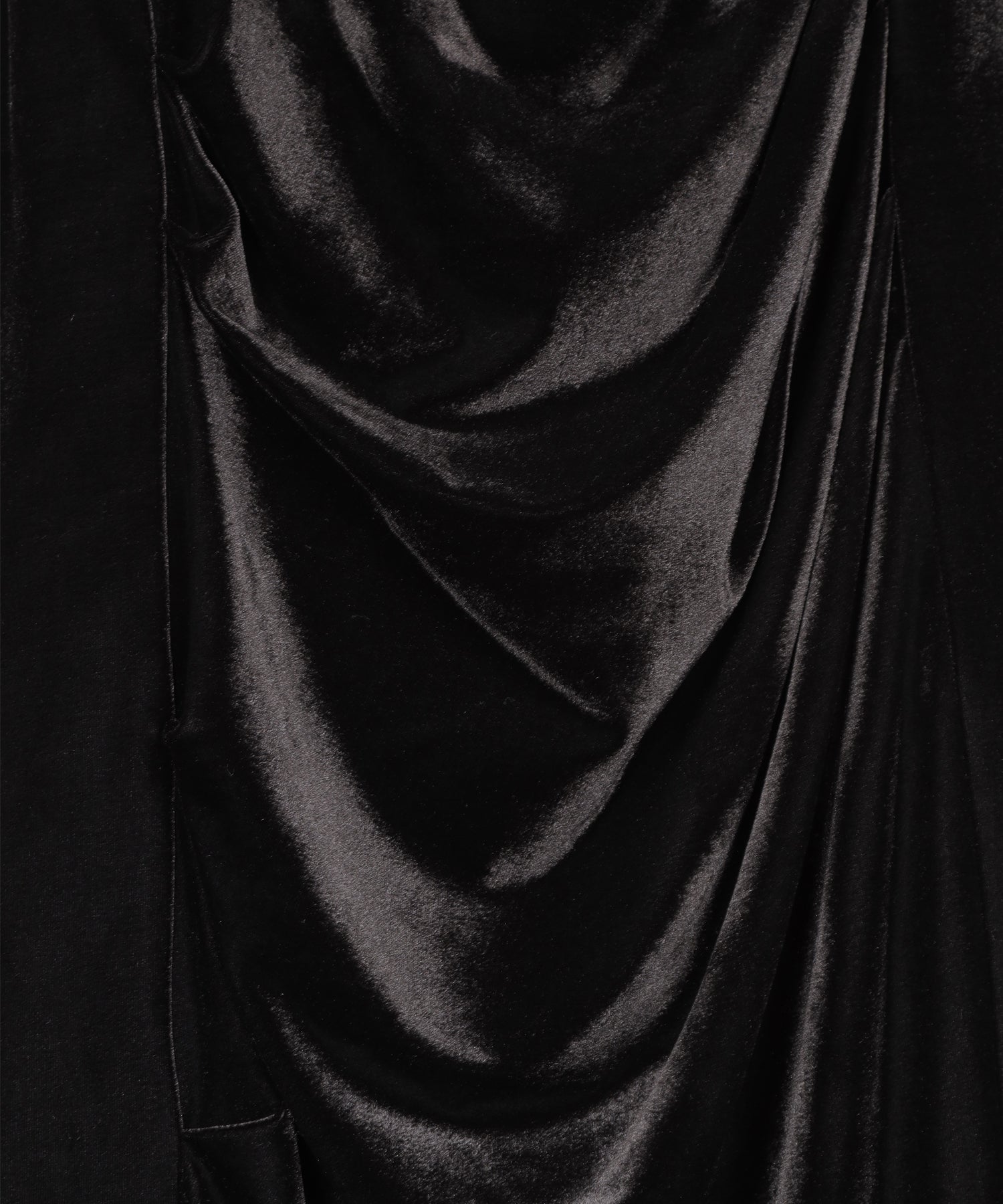 DRAPE VELOUR DRESS