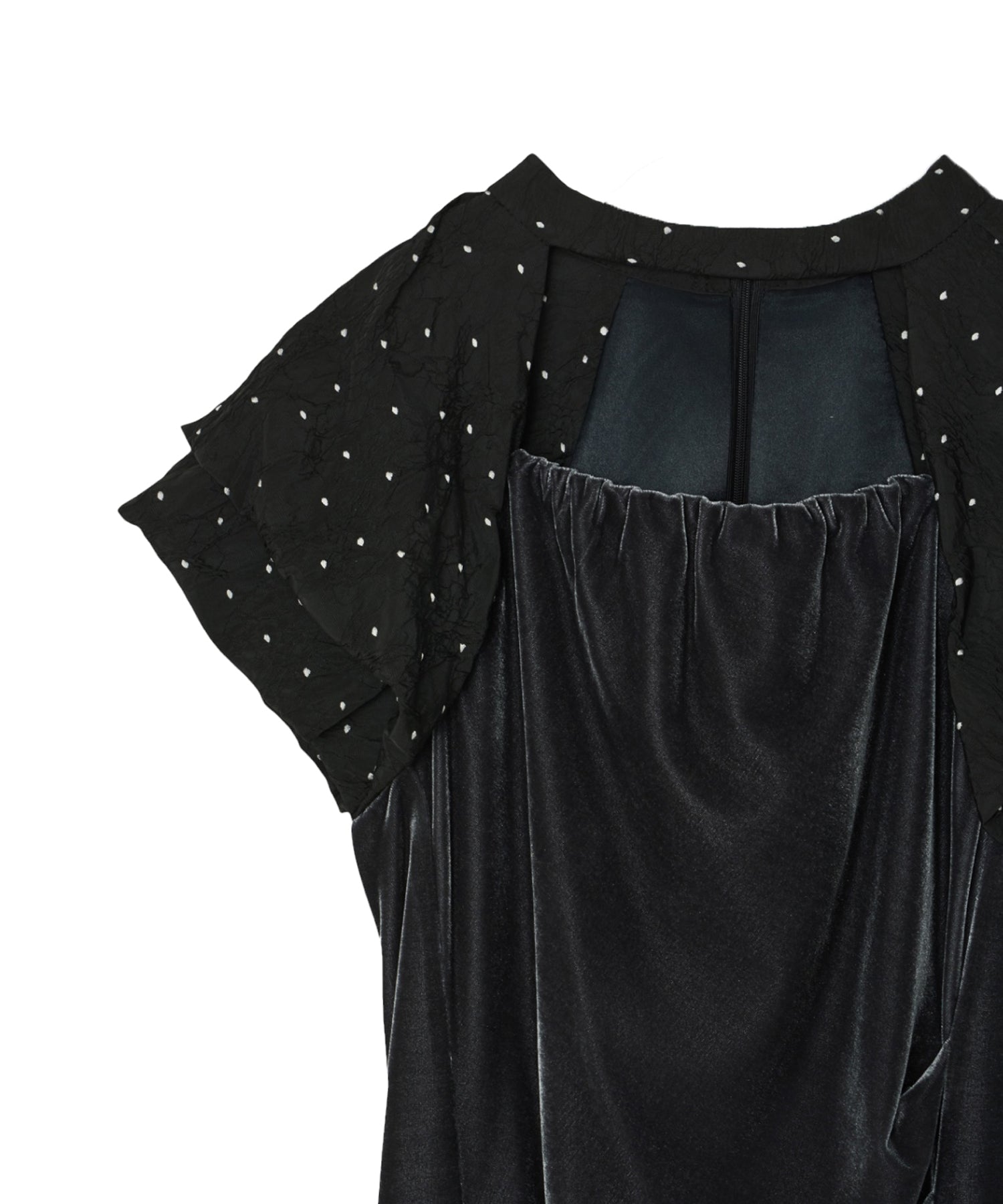 DRAPE VELOUR DRESS