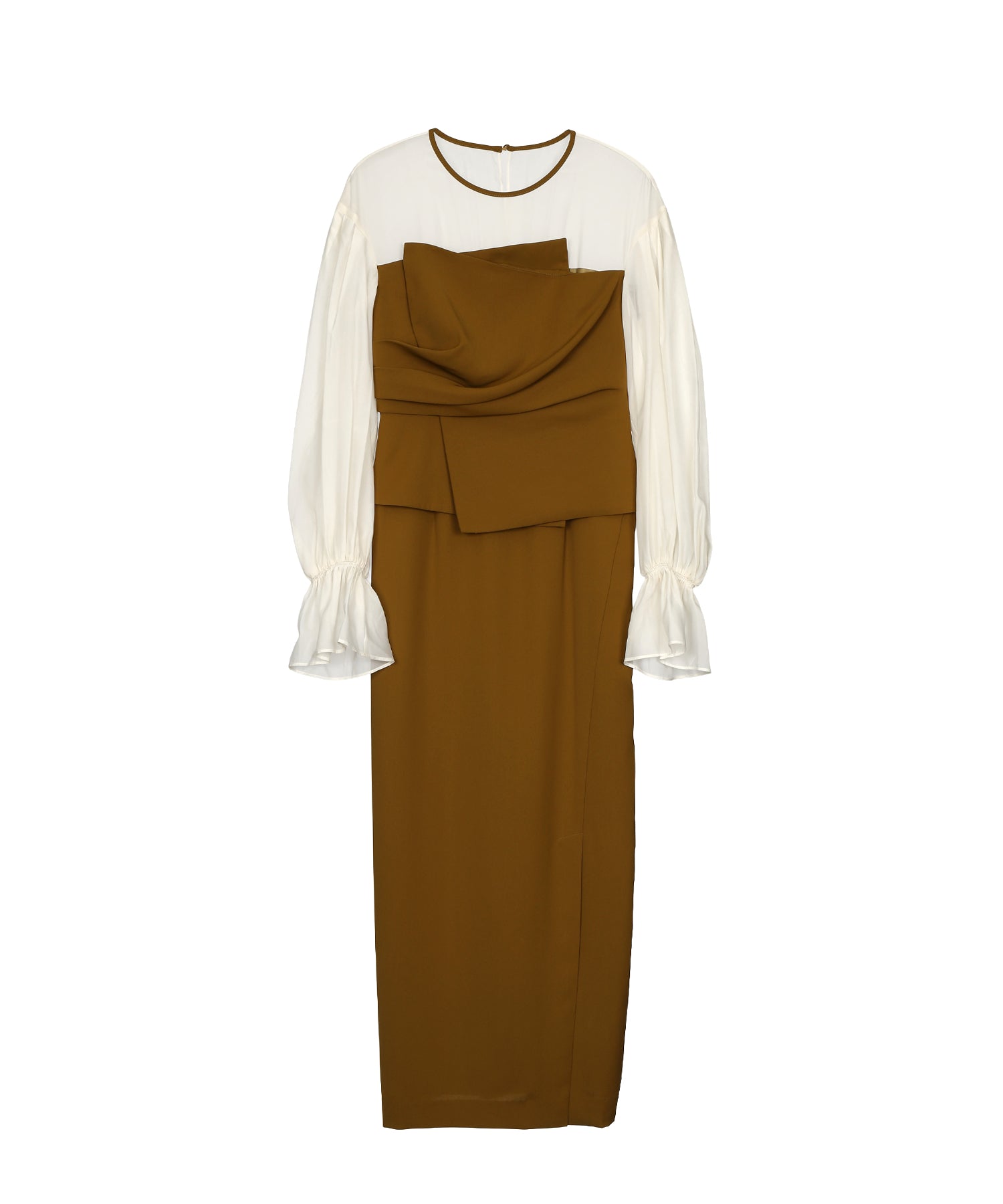 DRAPED BUSTIER DRESS