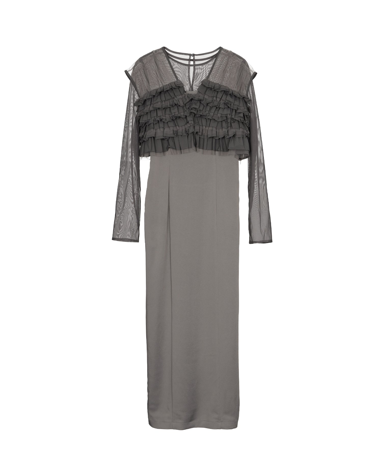 TAFFETA TULLE VEST SET DRESS