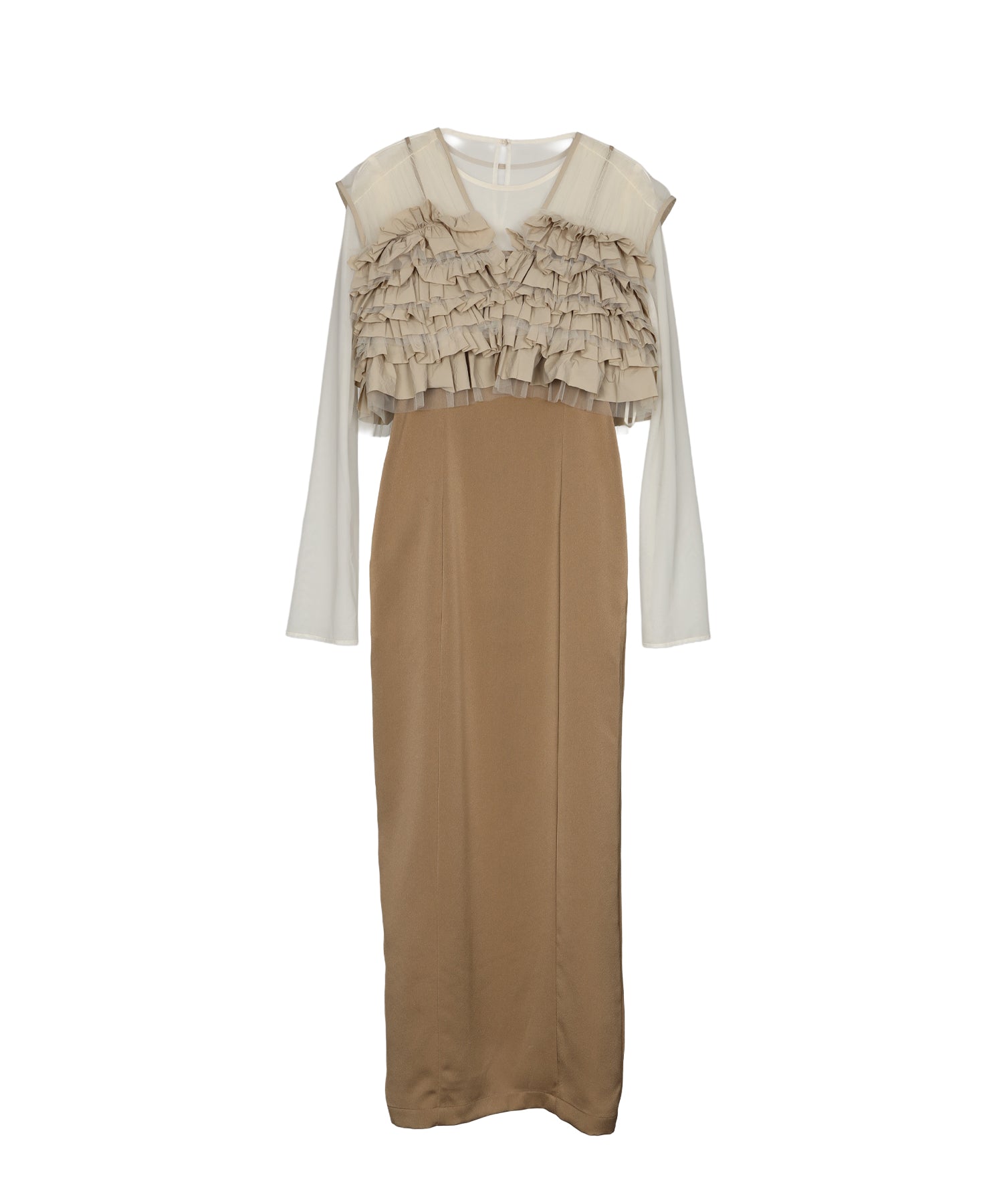 TAFFETA TULLE VEST SET DRESS