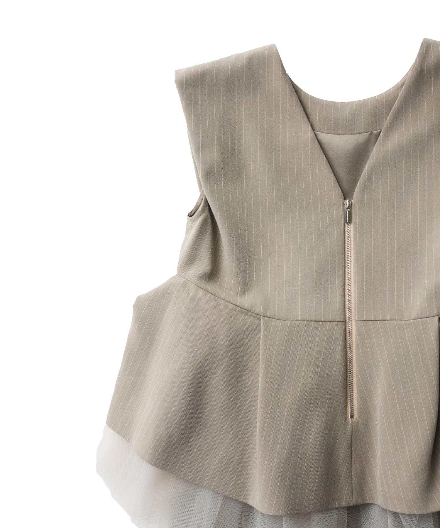 PINSTRIPE PEPLUM SETUP DRESS