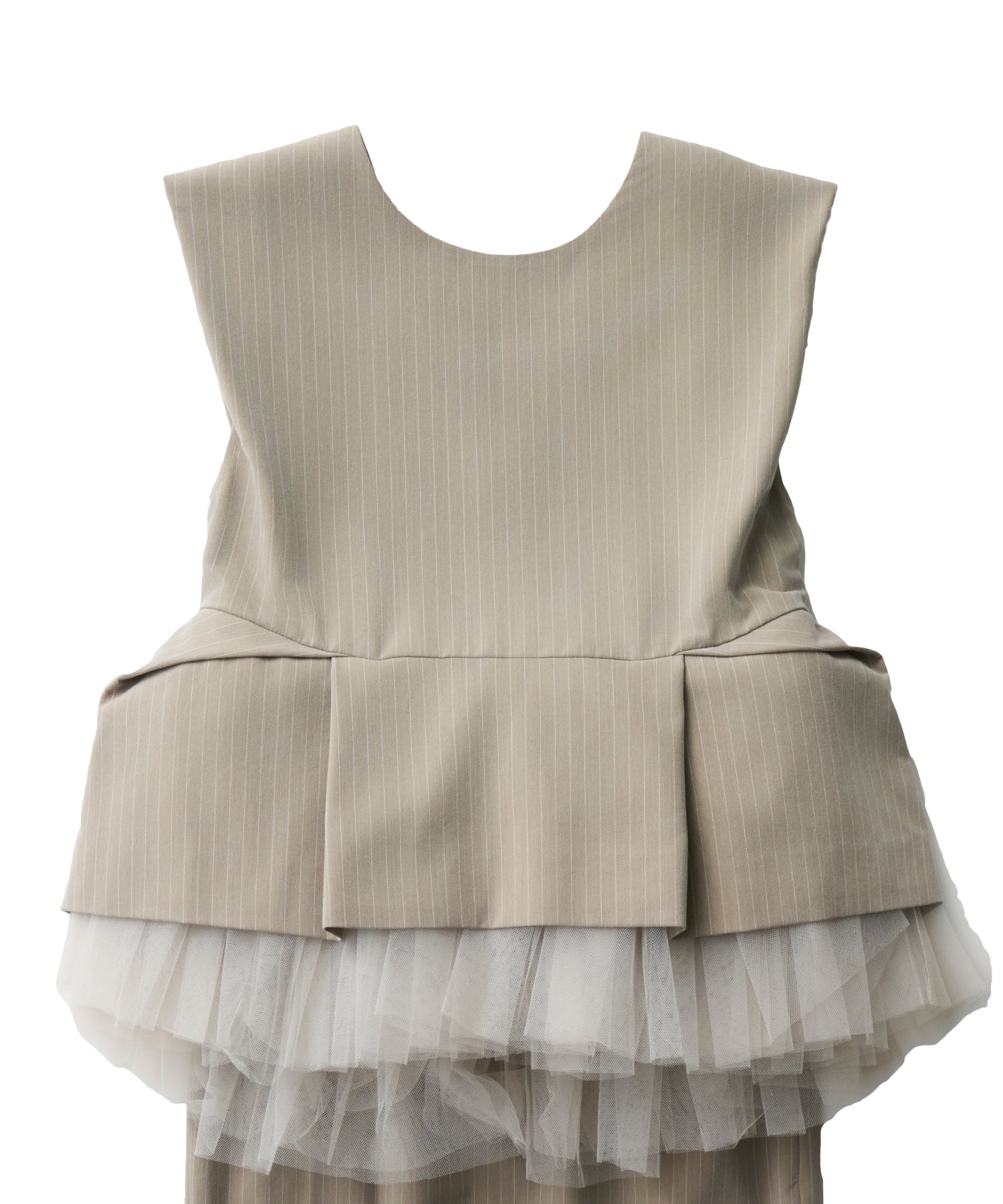 PINSTRIPE PEPLUM SETUP DRESS