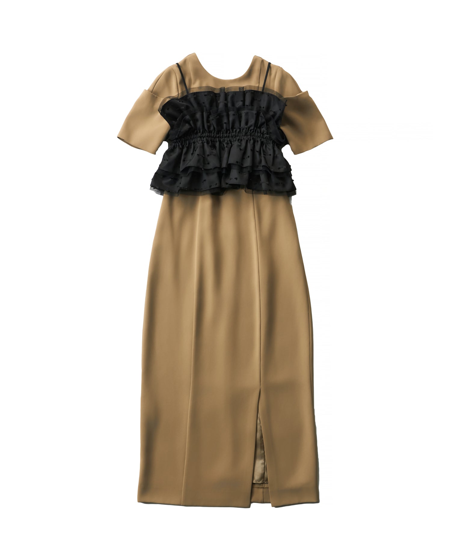 RIBBON JACQUARD BUSTIER DRESS