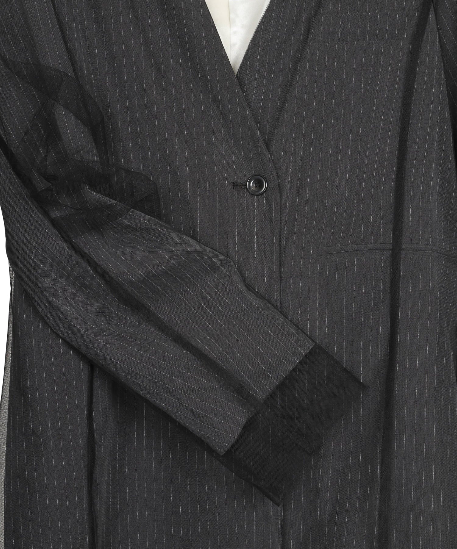 STRIPE LAYERED TULLE JACKET