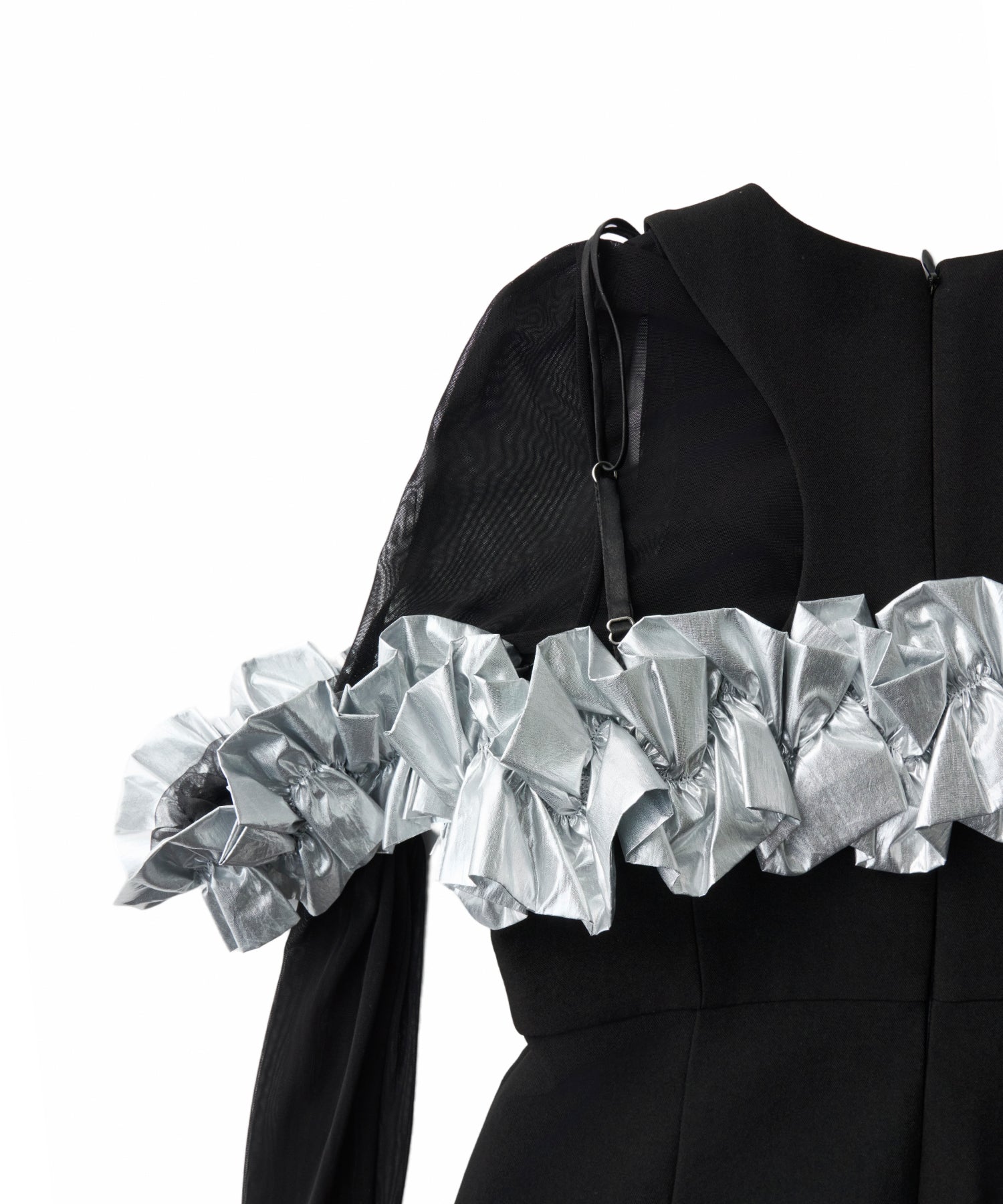 RUFFLED BUSTIER PANTS DRESS