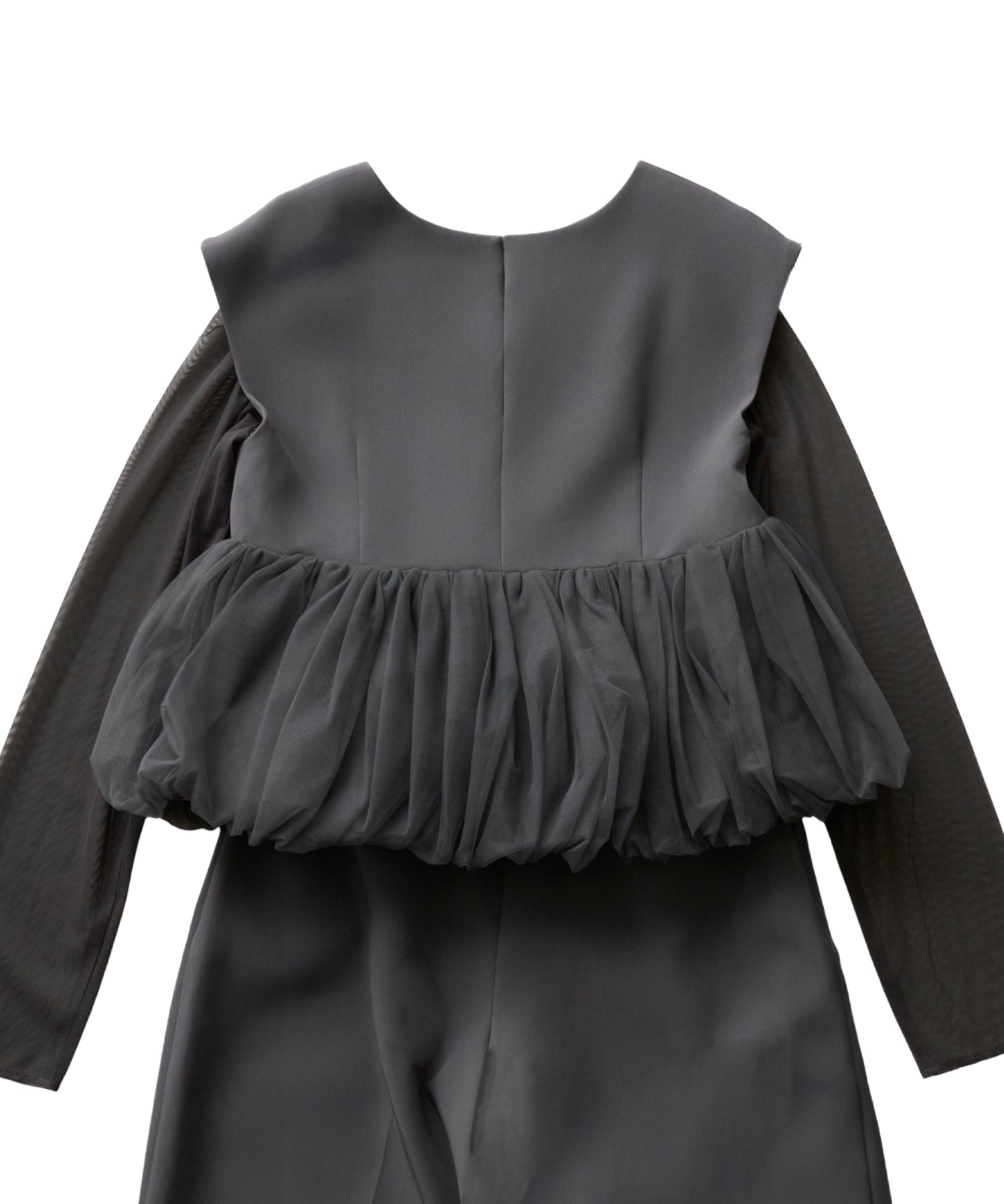 PEPLUM TULLE SET UP PANTS DRESS