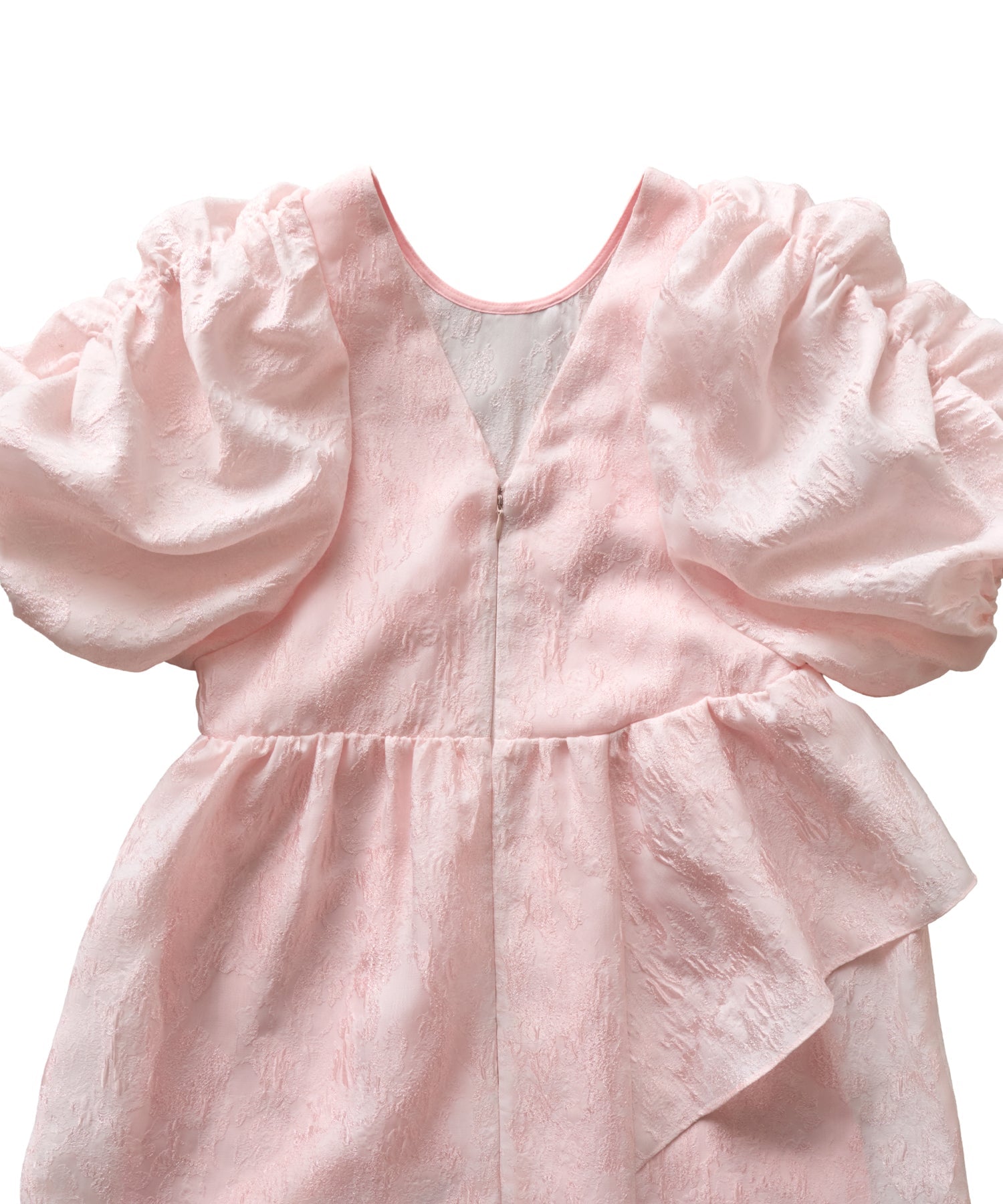 【POPUP】BUBBLE SLEEVE JACQUARD DRESS