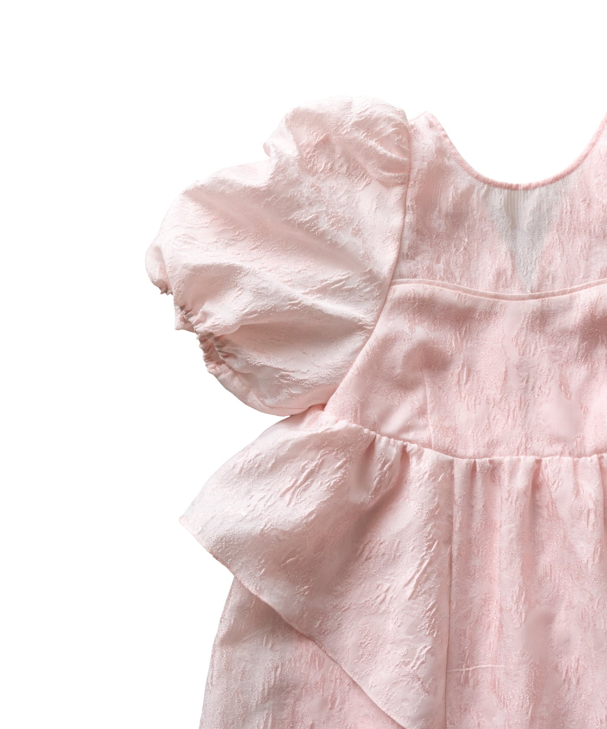 【POPUP】BUBBLE SLEEVE JACQUARD DRESS