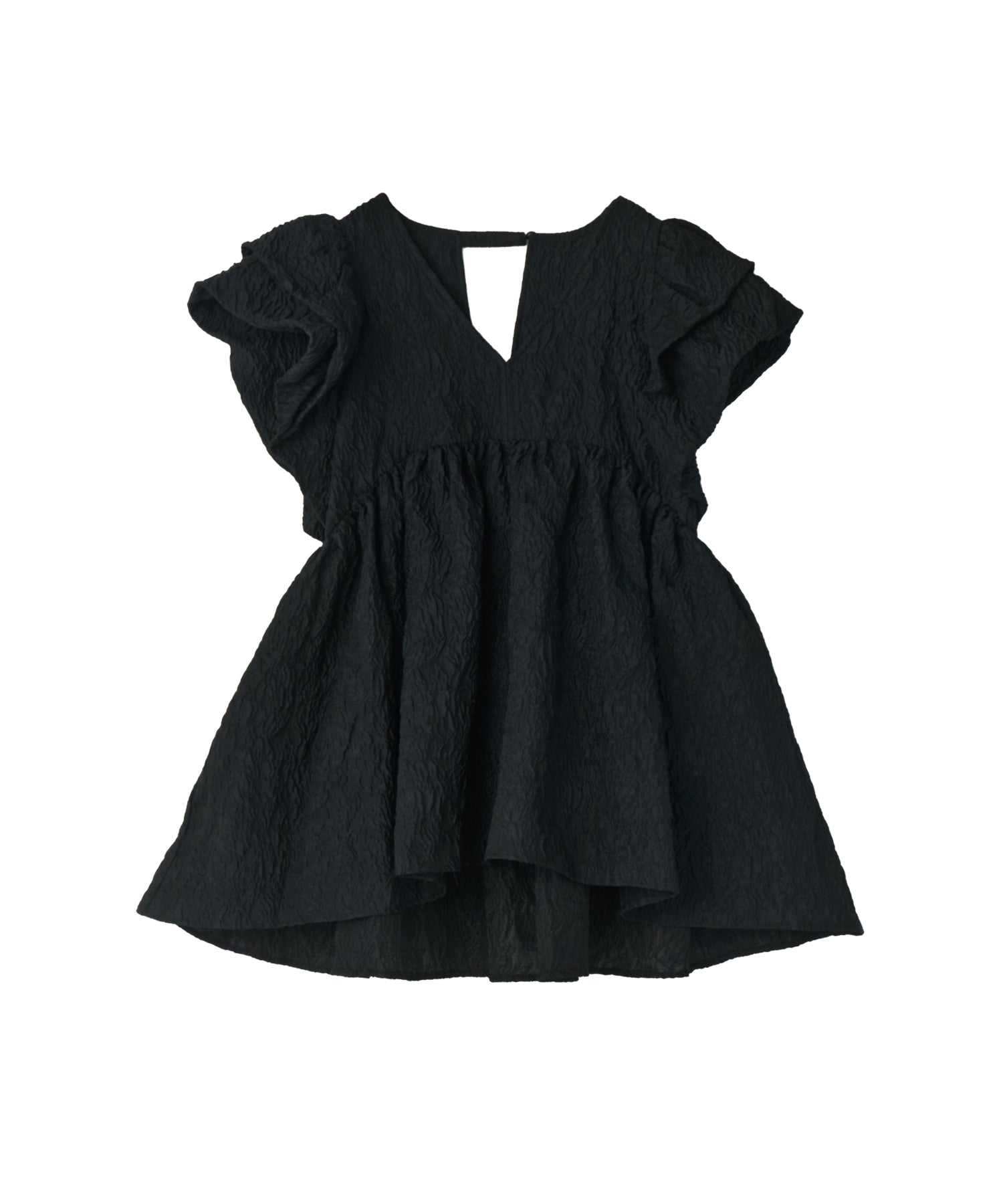 SHEER JACQUARD PEPLUM TOPS