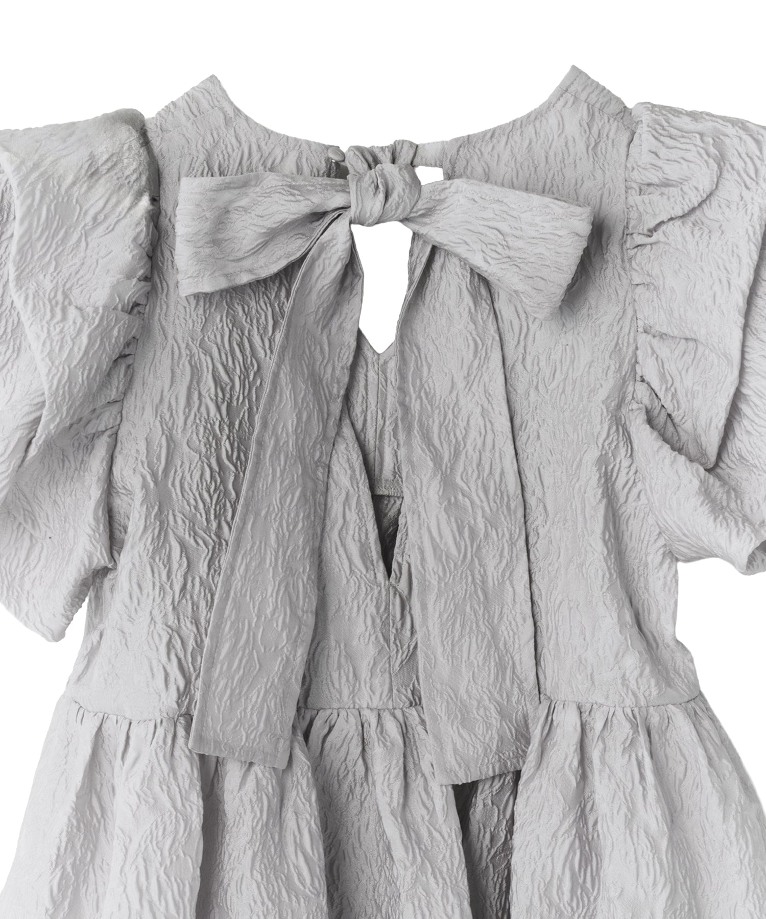 SHEER JACQUARD PEPLUM TOPS
