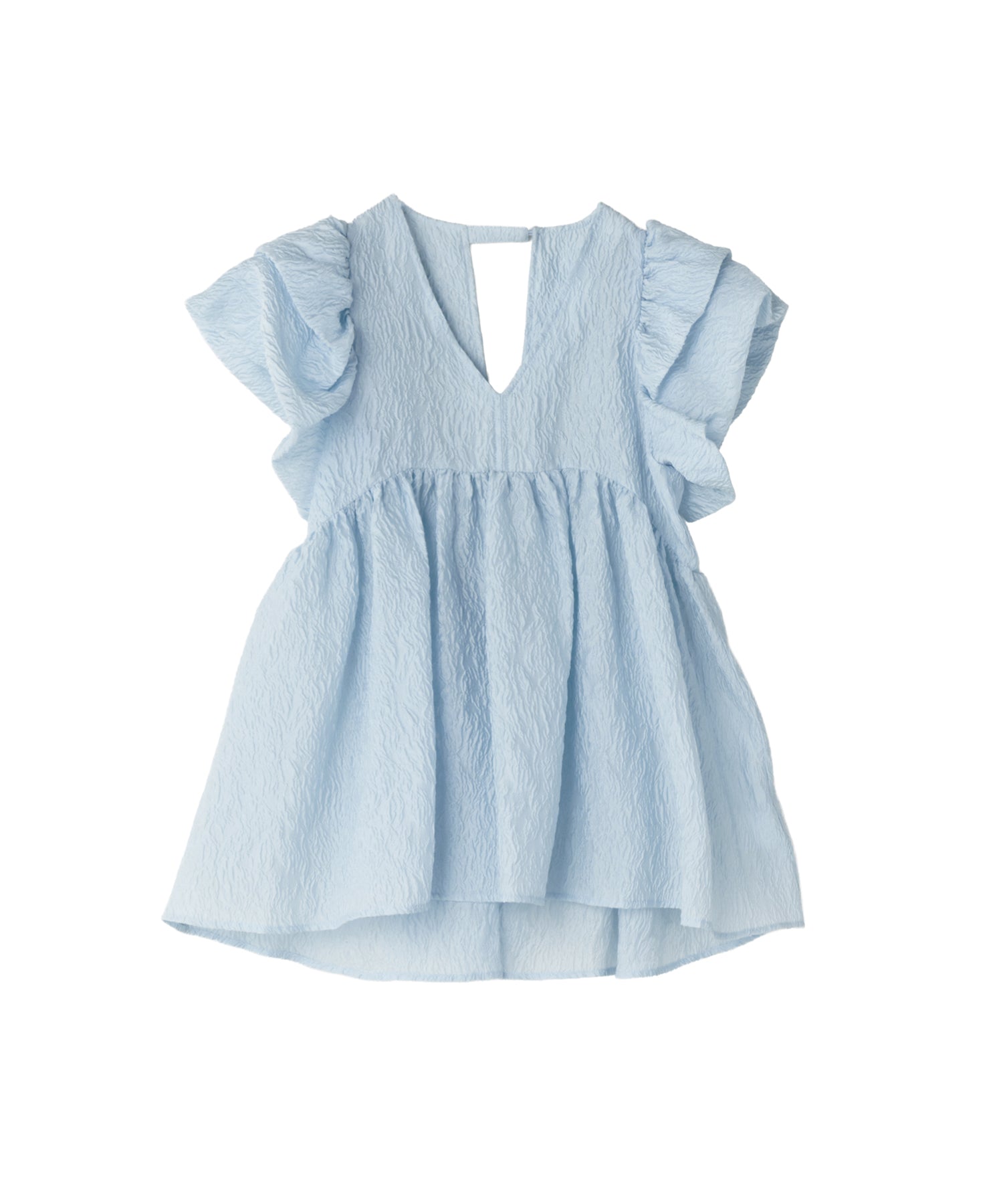 SHEER JACQUARD PEPLUM TOPS