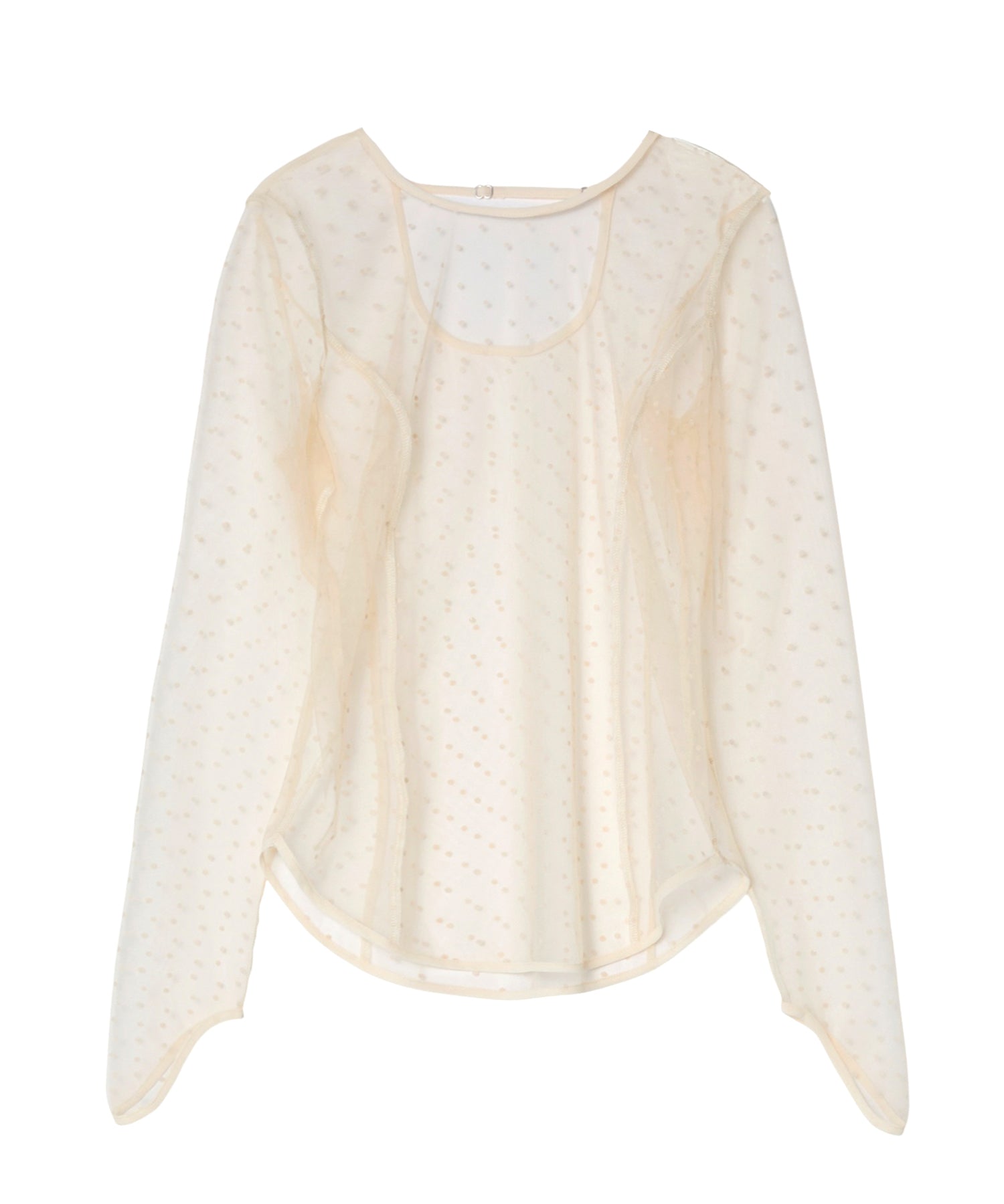【POPUP】DOT SHEER TOPS