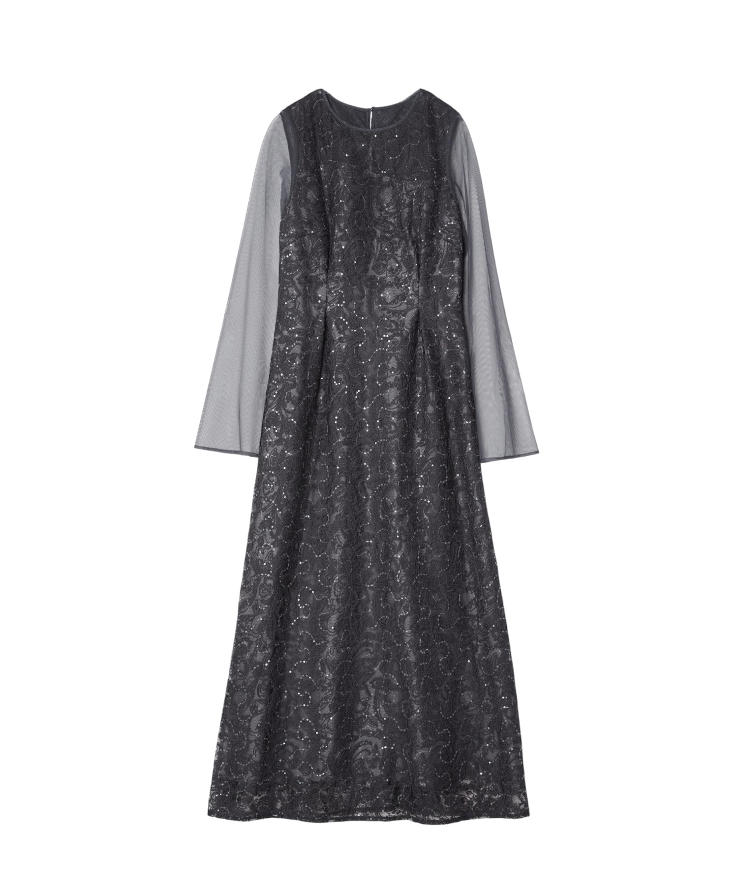 LEAF EMBROIDERY BACK DESIGN DRESS