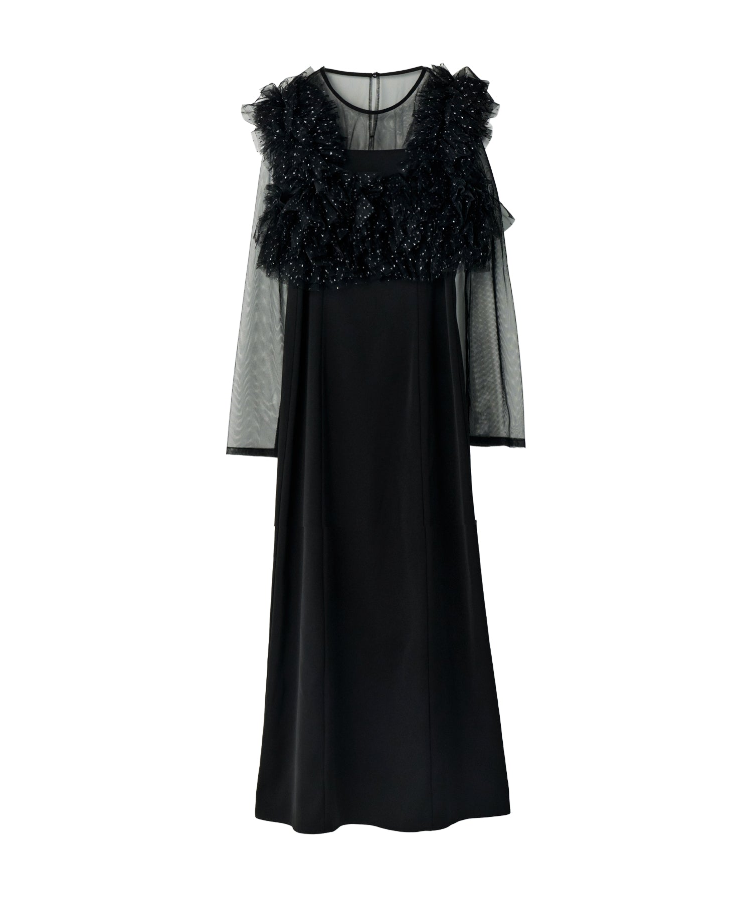 VOLUME RUFFLE LAYER DRESS