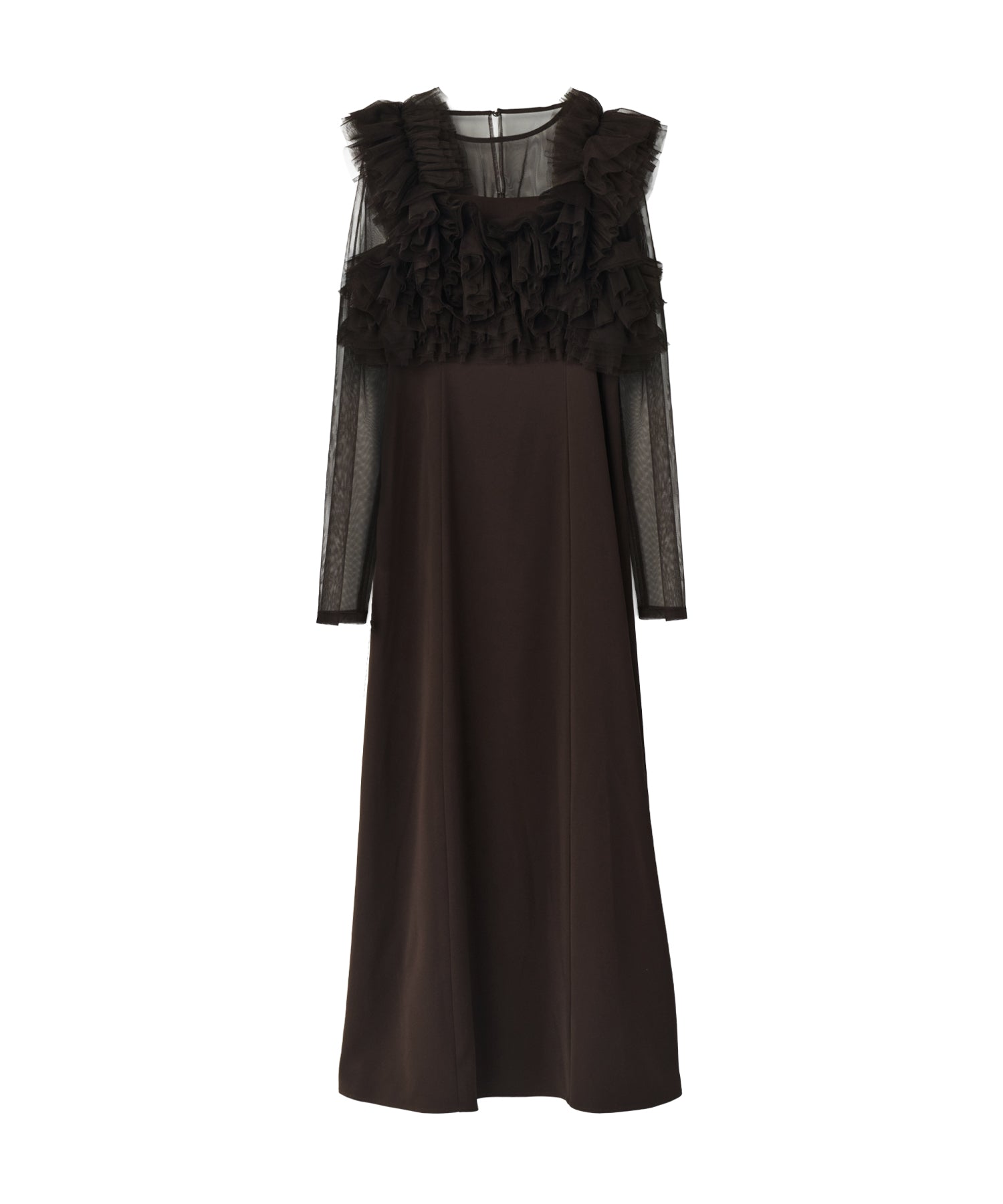 VOLUME RUFFLE LAYER DRESS