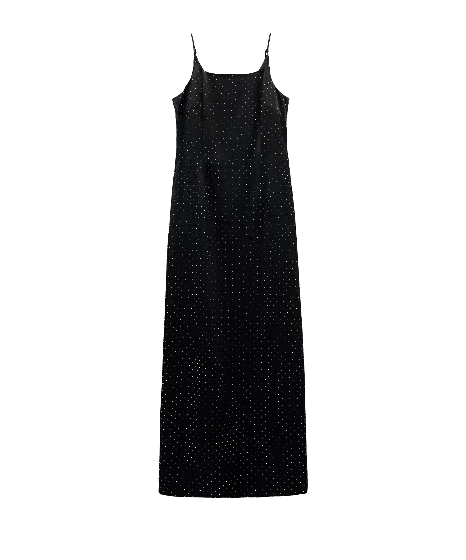 GLOSSY SATIN BACK RIBBON DRESS