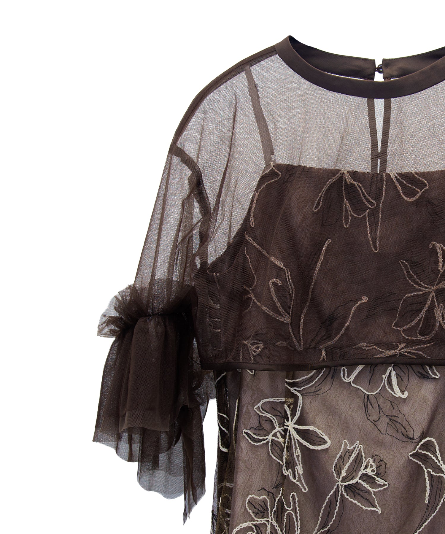 EMBROIDERY FRILL SET DRESS