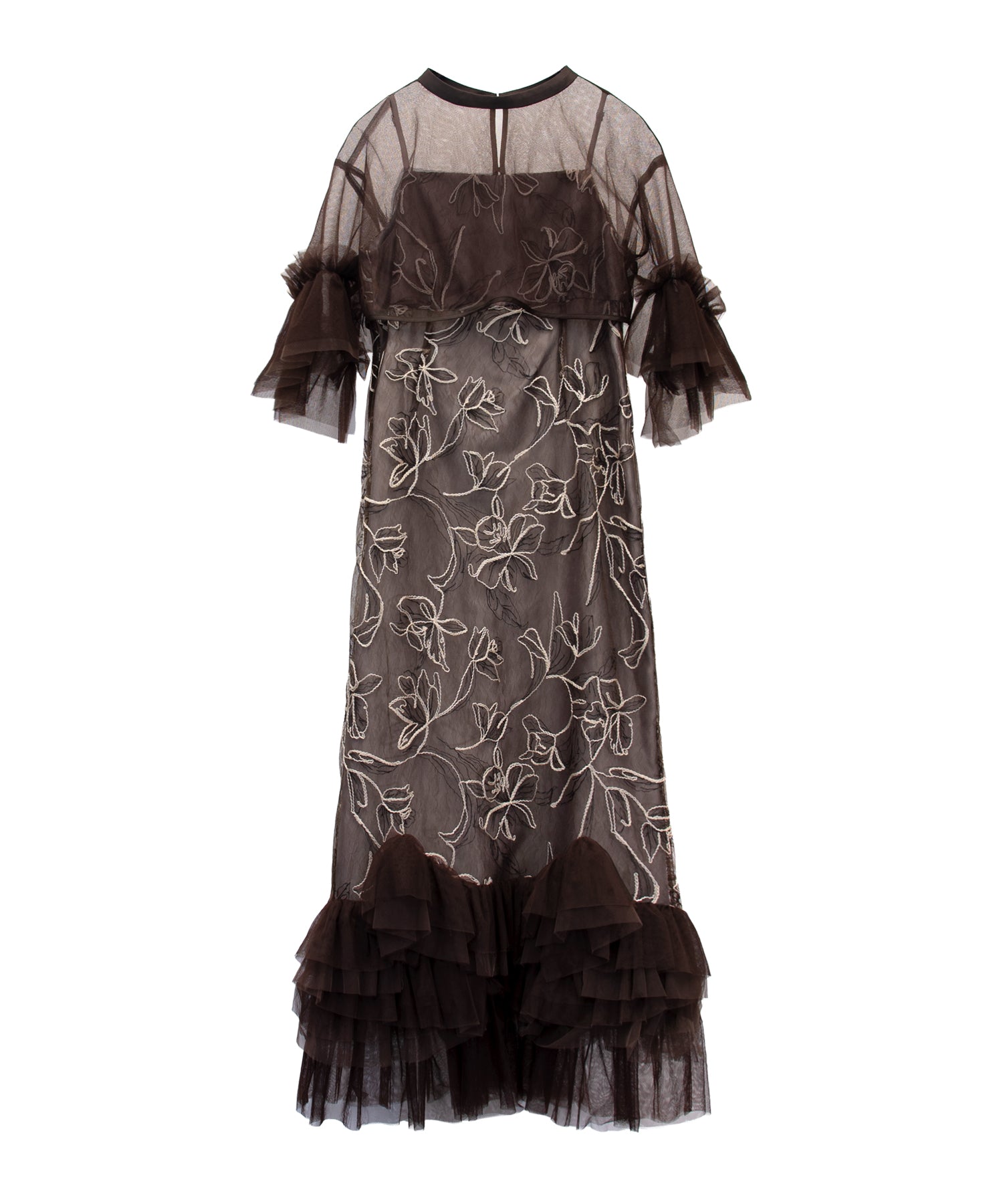 EMBROIDERY FRILL SET DRESS