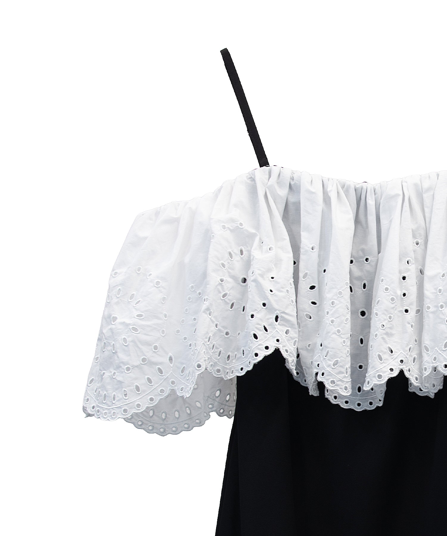 CUTWORK FRILL DRESS