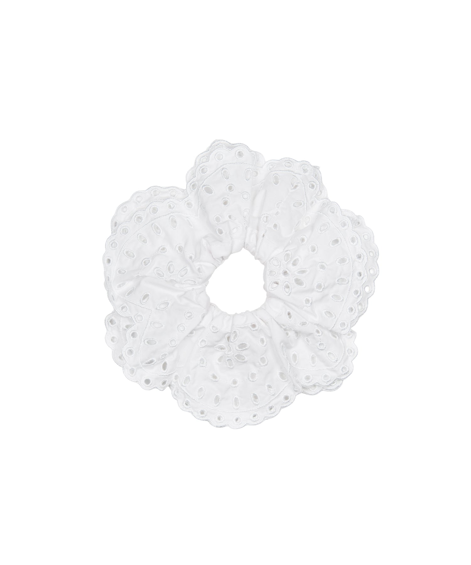 CUTWORK FRILL DRESS