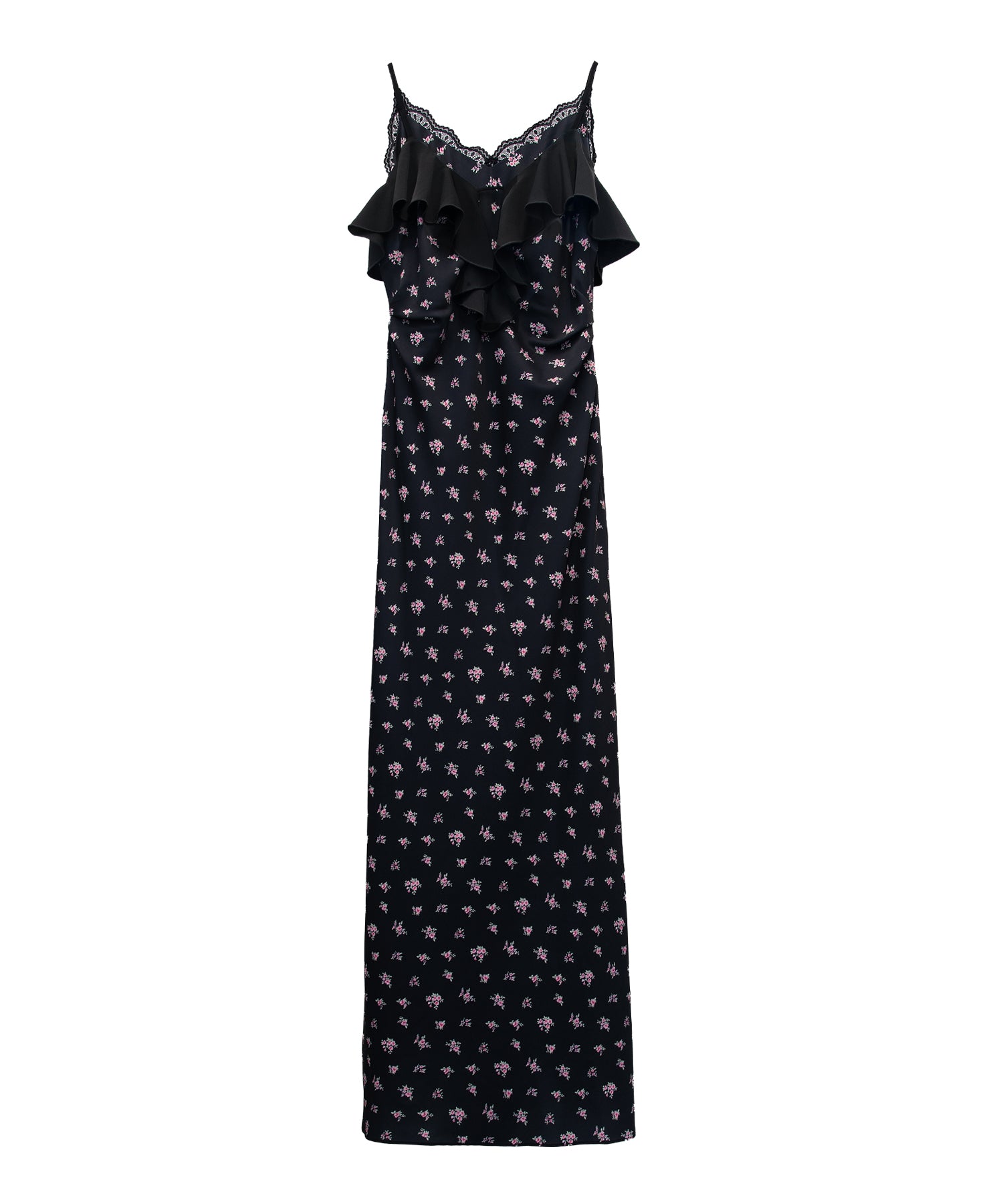 PRINT RUFFLE CUP IN DRESS