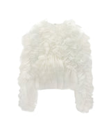 COUTURE FRILL TOPS アイボリー 正面 物撮り画像