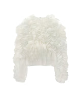 COUTURE FRILL TOPS アイボリー 正面 物撮り画像