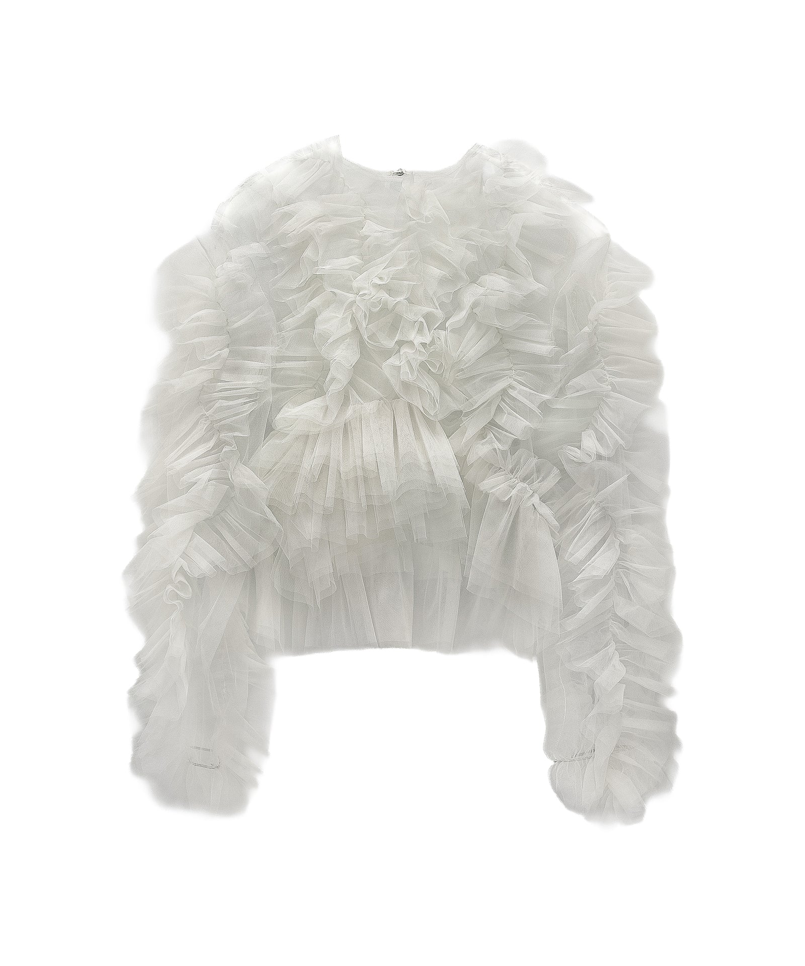 COUTURE FRILL TOPS ライトグレー 正面 物撮り画像