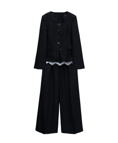 FEMME PEPLUM SETUP ブラック 全身物撮り画像