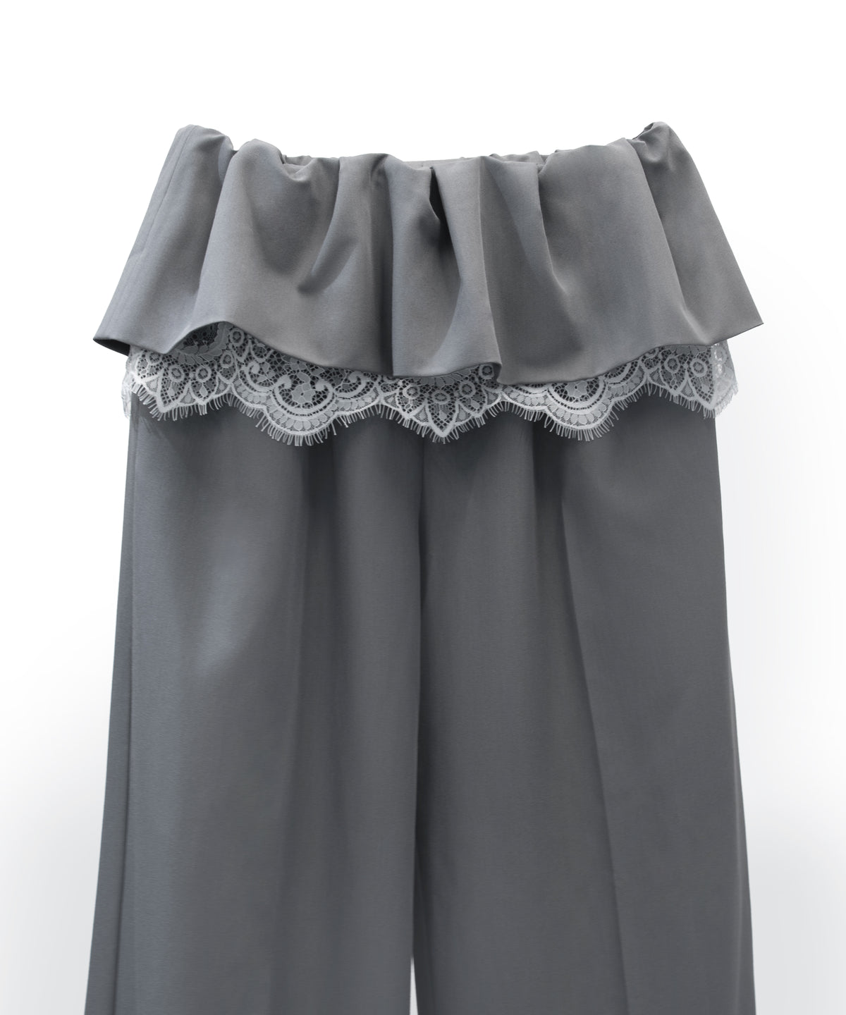 FEMME PEPLUM SETUP グレー パンツディティールアップ物撮り画像