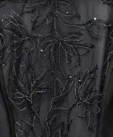 SPANGLE RUFFLE DRESS ブラック 素材画像