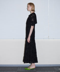 FLOCKING BOLERO DRESS ブラック 横向き全身